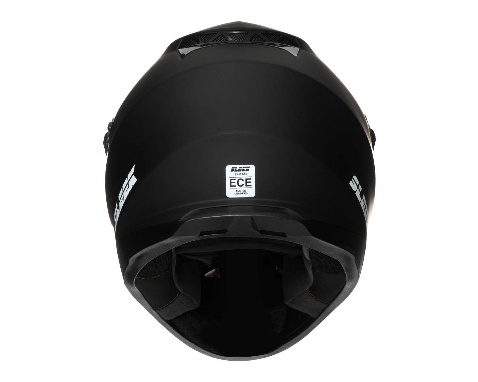 Foto 5 pulgar | Casco para Motociclista Sleek Extragrande Visor Doble Negro