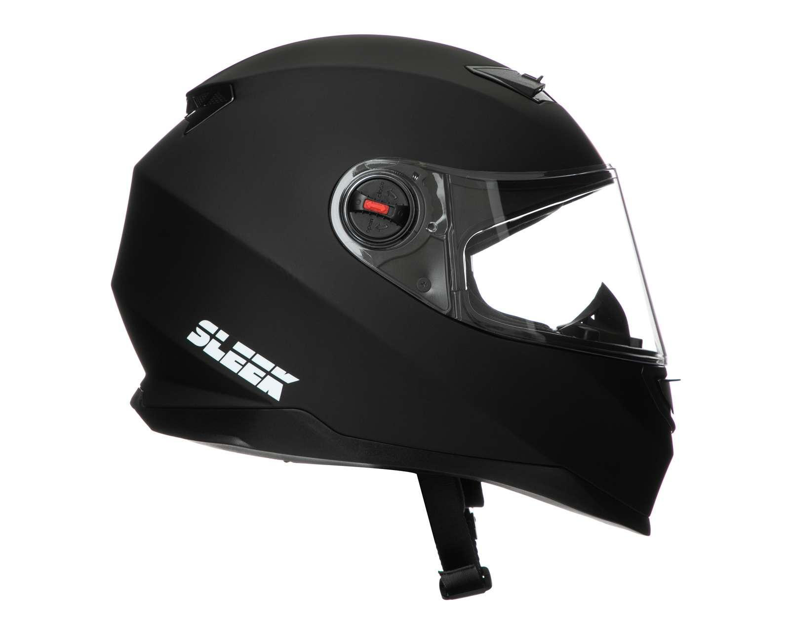 Foto 6 pulgar | Casco para Motociclista Sleek Extragrande Visor Doble Negro