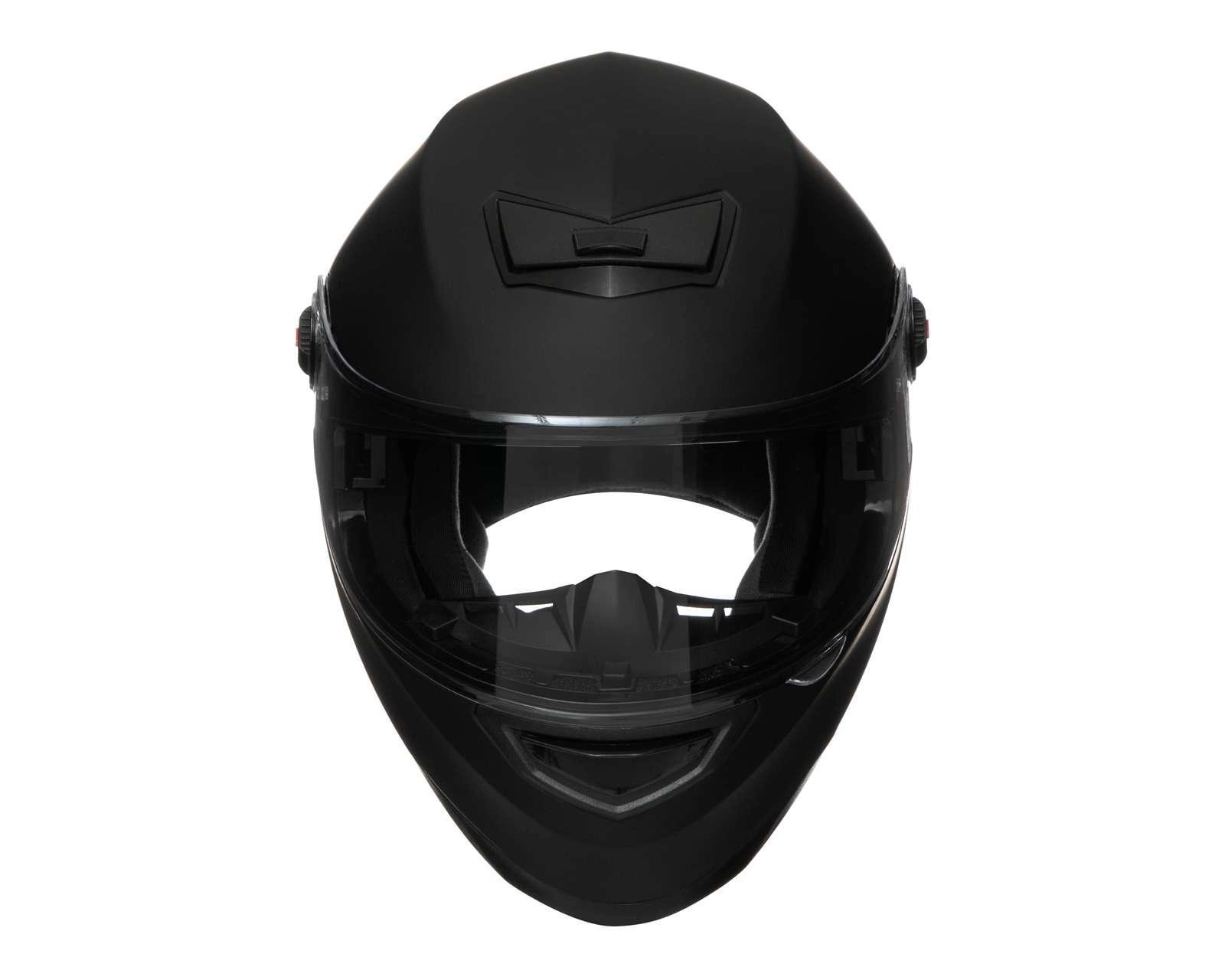 Foto 7 pulgar | Casco para Motociclista Sleek Extragrande Visor Doble Negro