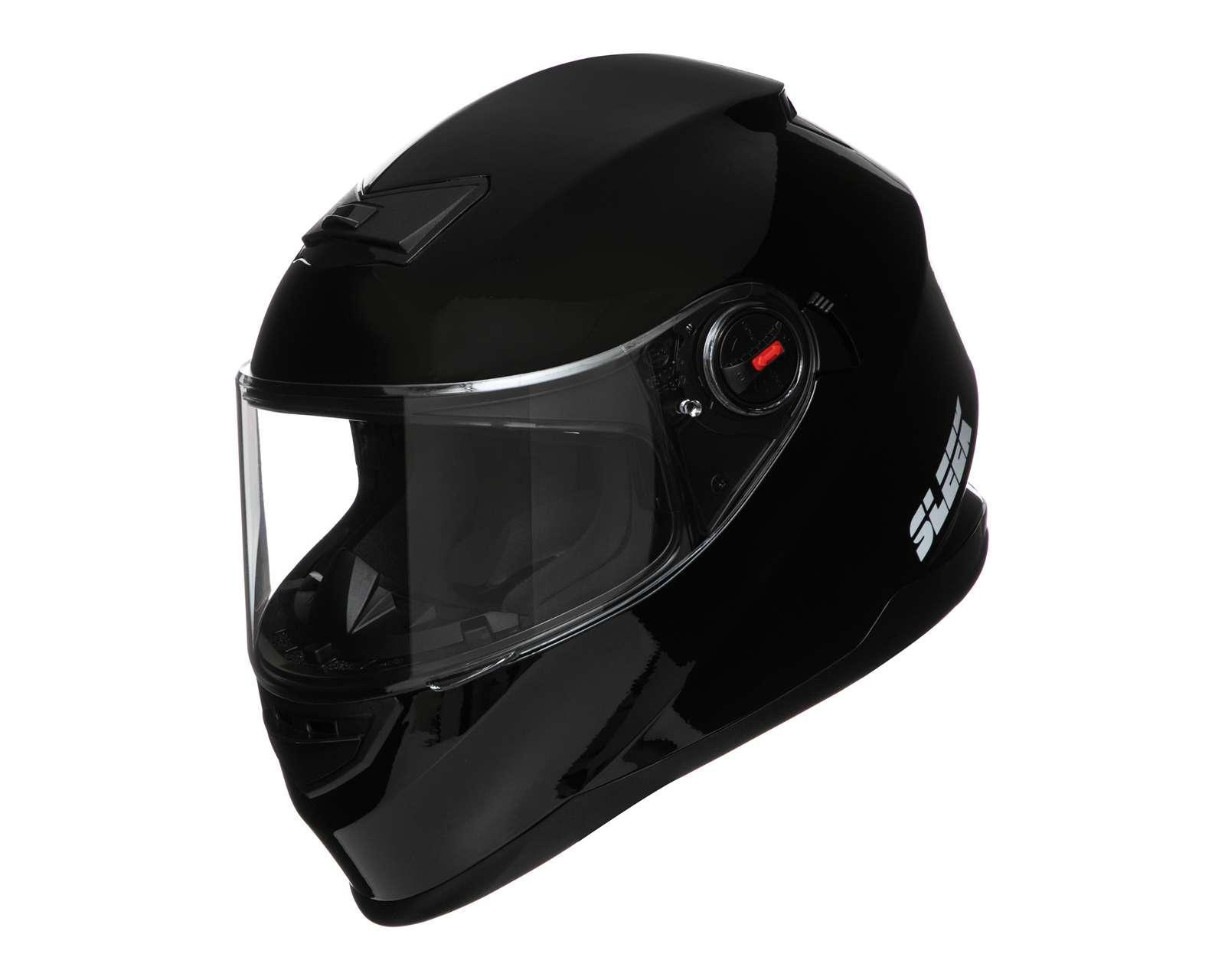 Casco para Motociclista Sleek Extragrande Visor Doble Negro