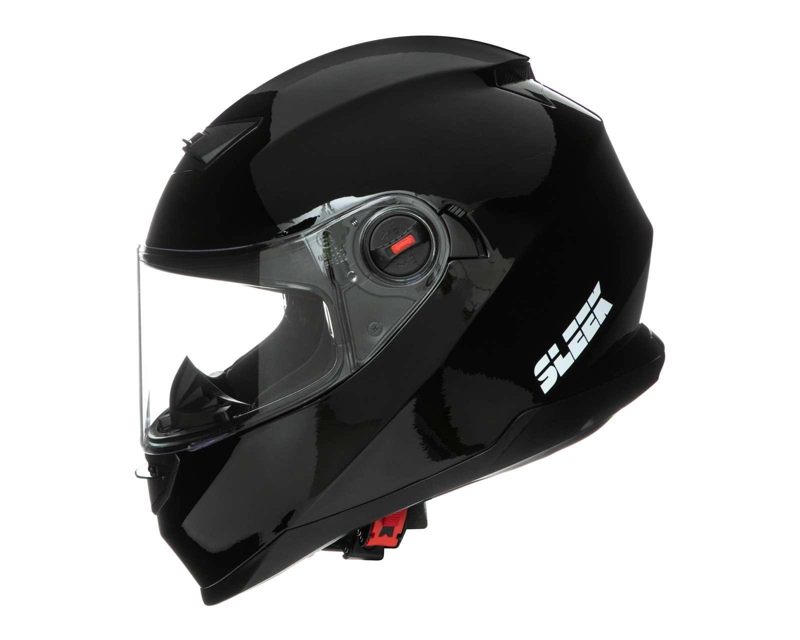 Foto 3 pulgar | Casco para Motociclista Sleek Extragrande Visor Doble Negro