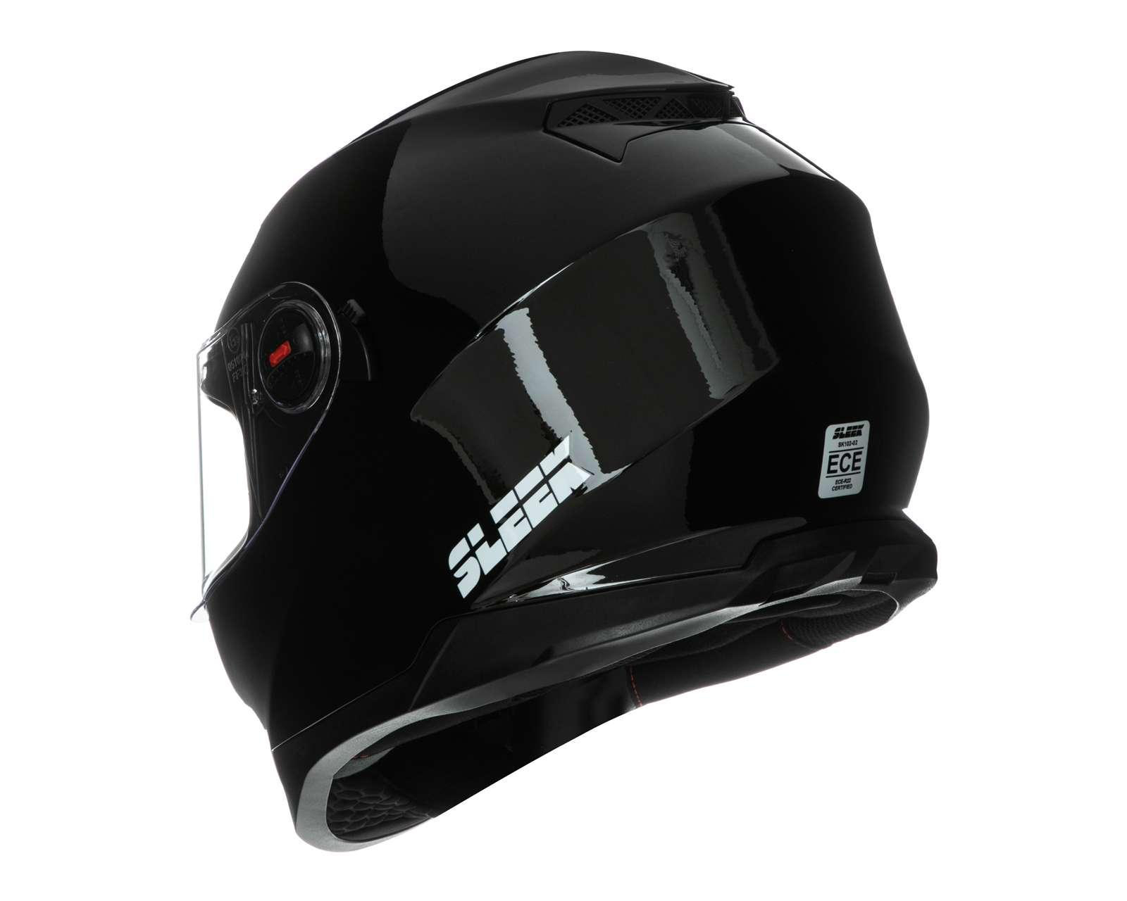 Foto 4 pulgar | Casco para Motociclista Sleek Extragrande Visor Doble Negro