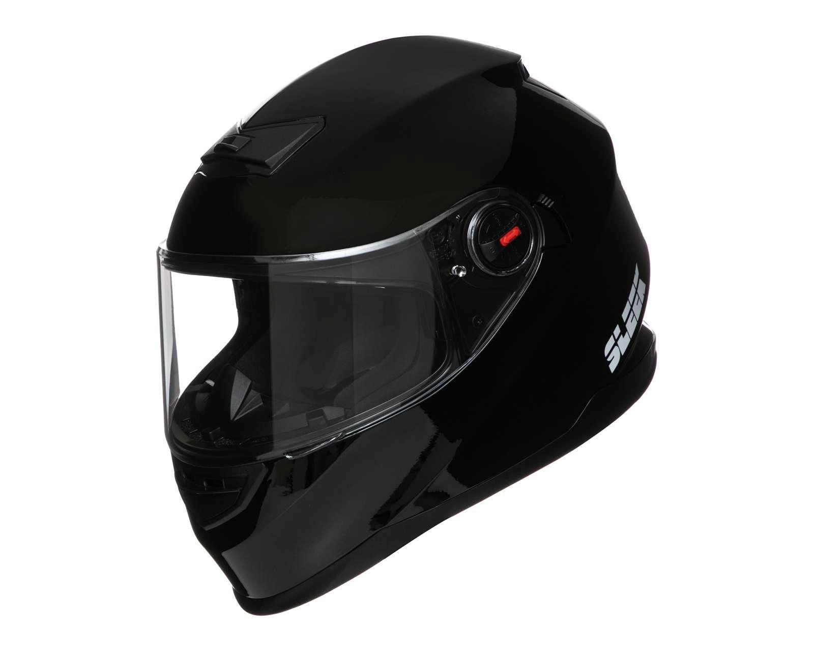 Casco para Motociclista Sleek Grande Visor Doble Negro