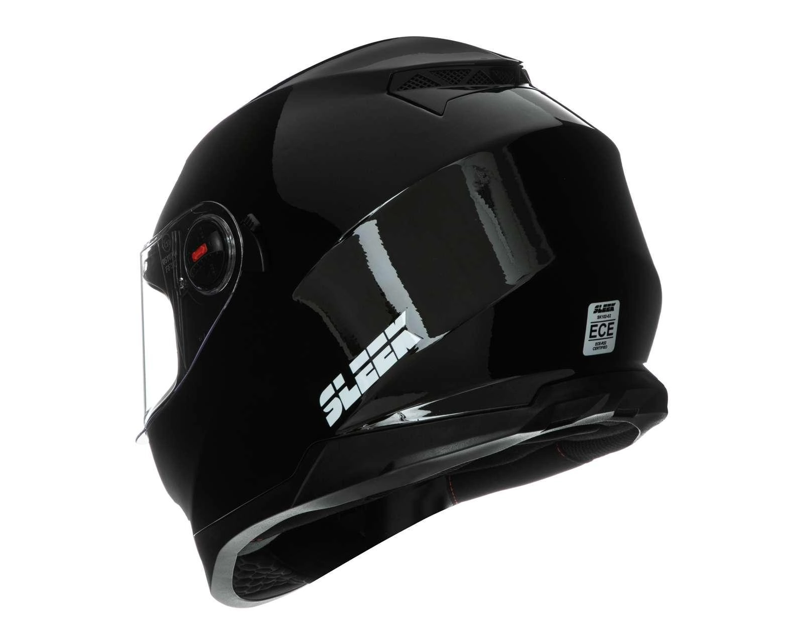 Foto 4 pulgar | Casco para Motociclista Sleek Grande Visor Doble Negro