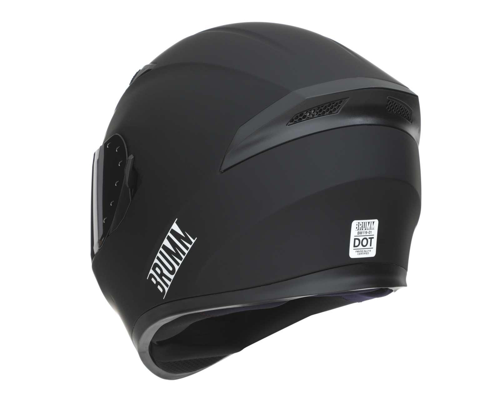 Foto 4 pulgar | Casco para Motociclista Brumm Grande Negro