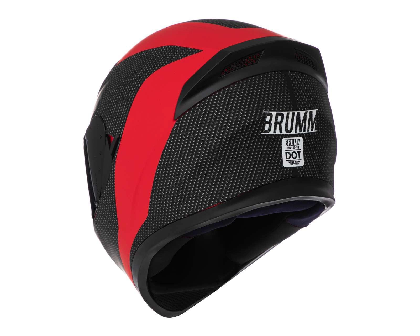 Foto 4 pulgar | Casco para Motociclista Brumm Extragrande Rojo