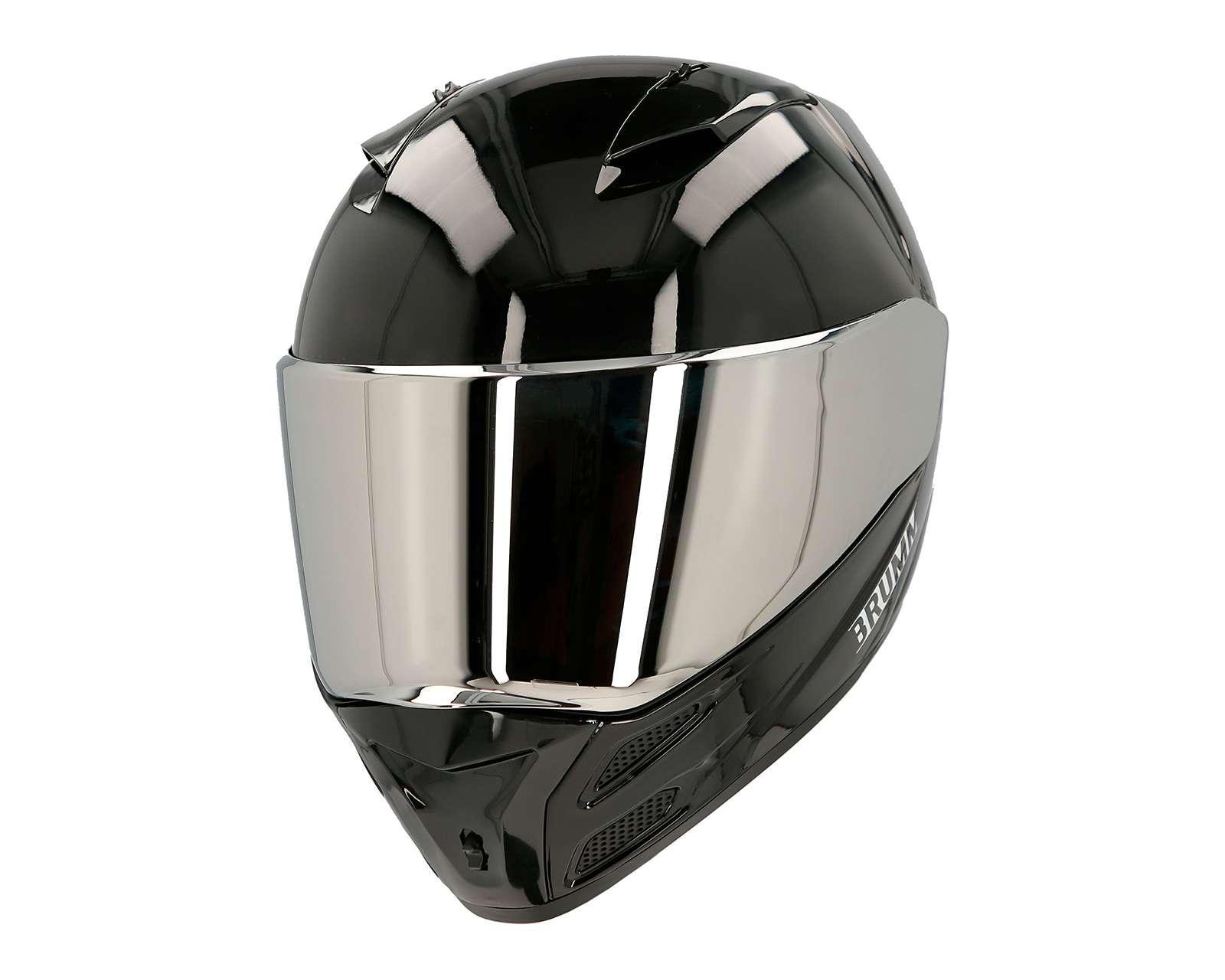 Foto 2 pulgar | Casco para Motociclista Brumm Extragrande Negro