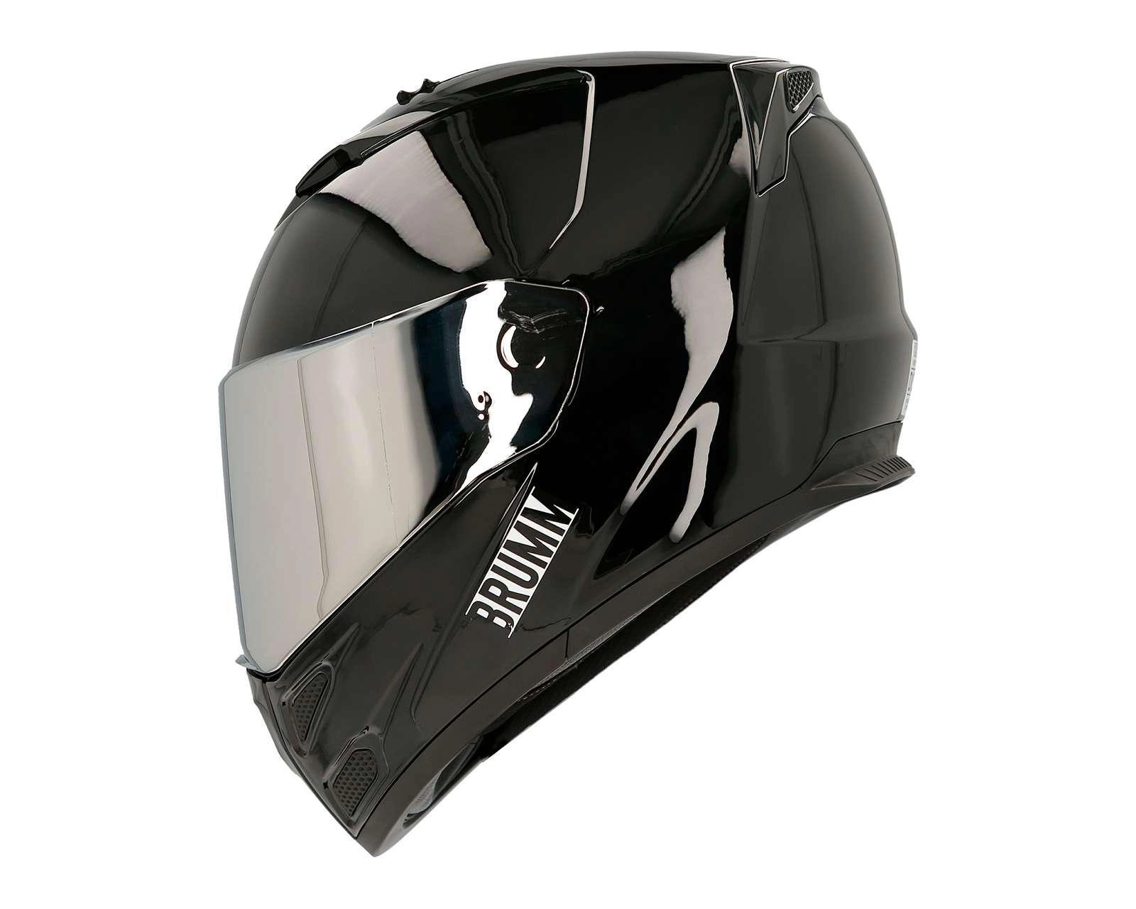 Foto 3 pulgar | Casco para Motociclista Brumm Extragrande Negro