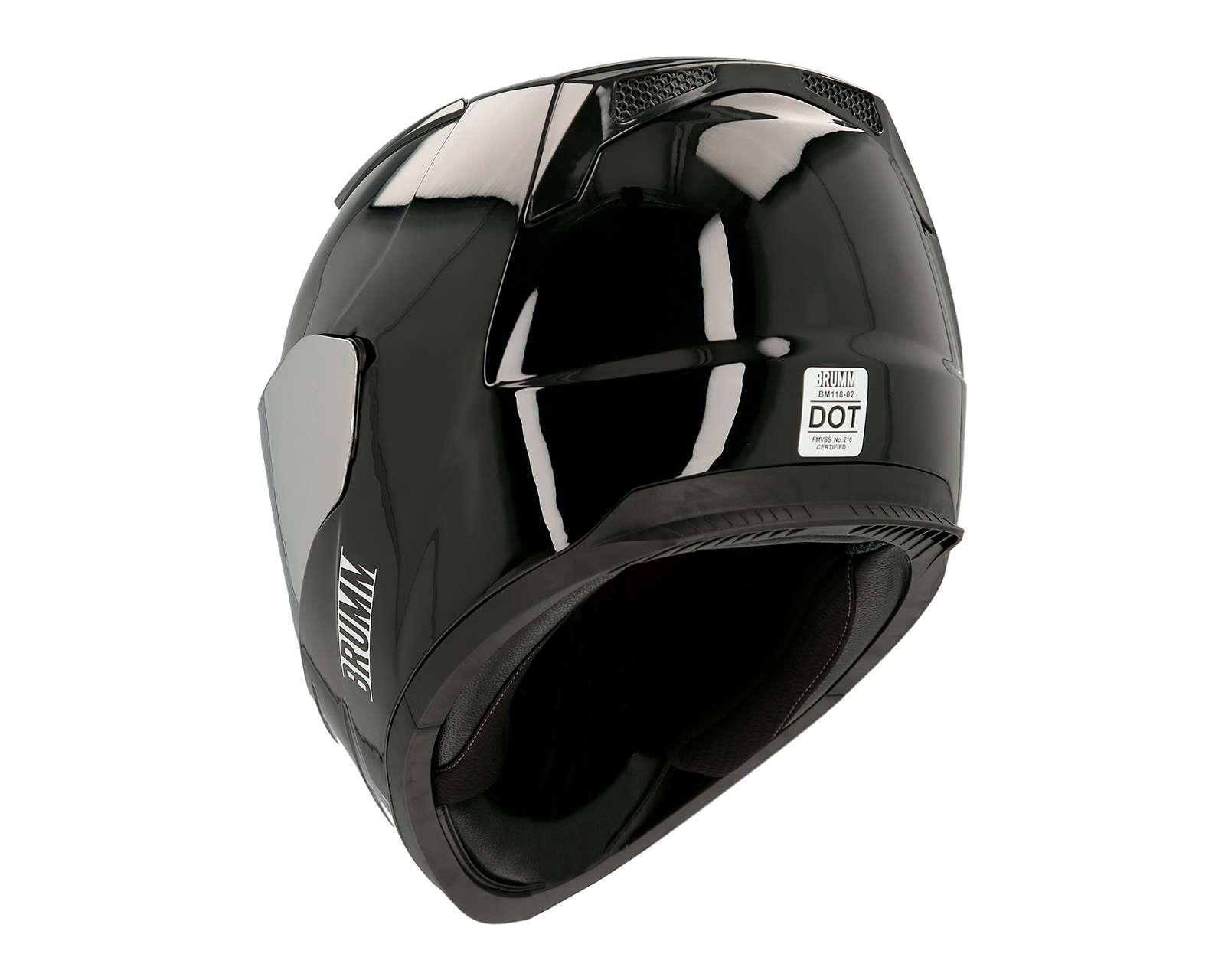 Foto 4 pulgar | Casco para Motociclista Brumm Extragrande Negro