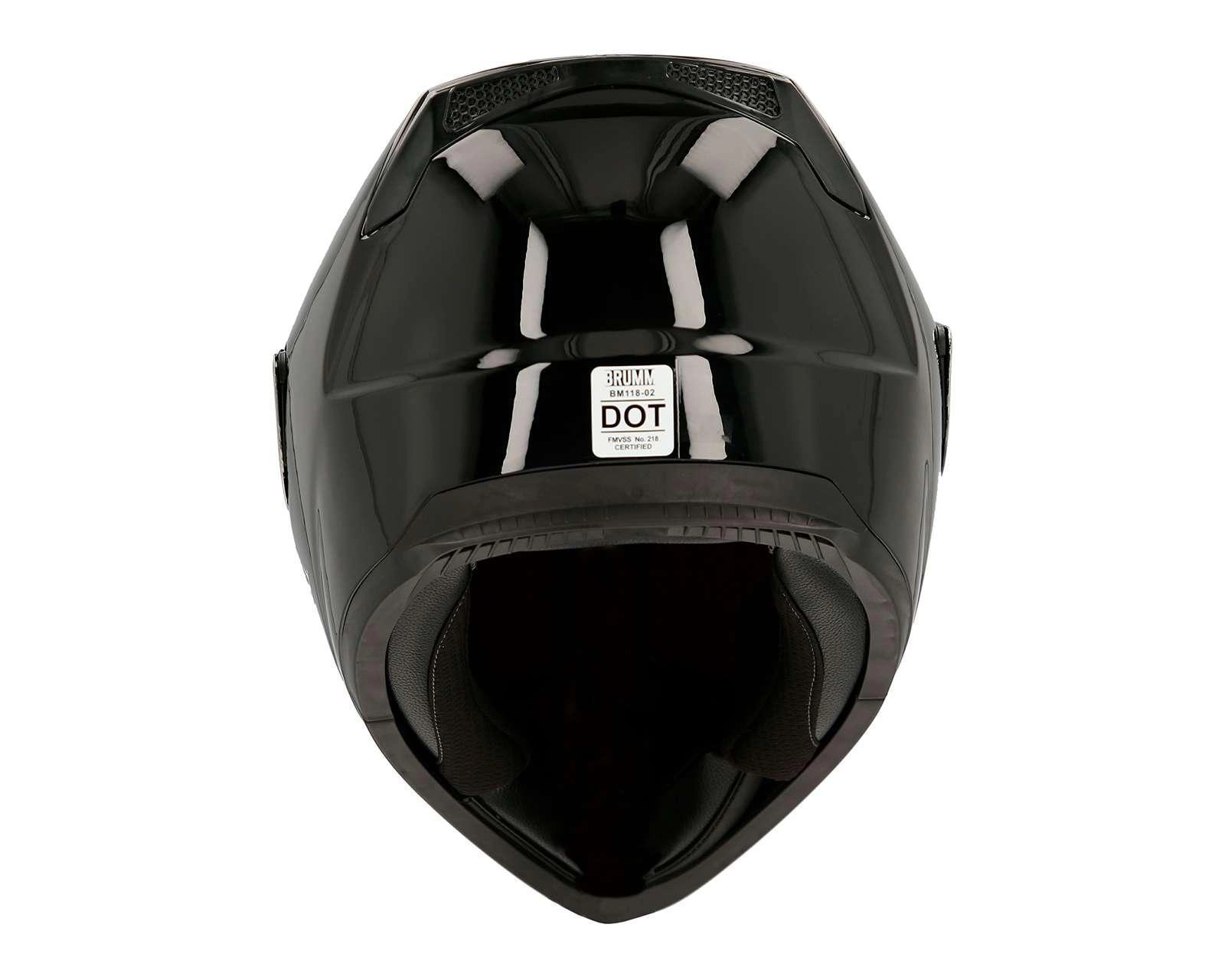 Foto 5 pulgar | Casco para Motociclista Brumm Extragrande Negro