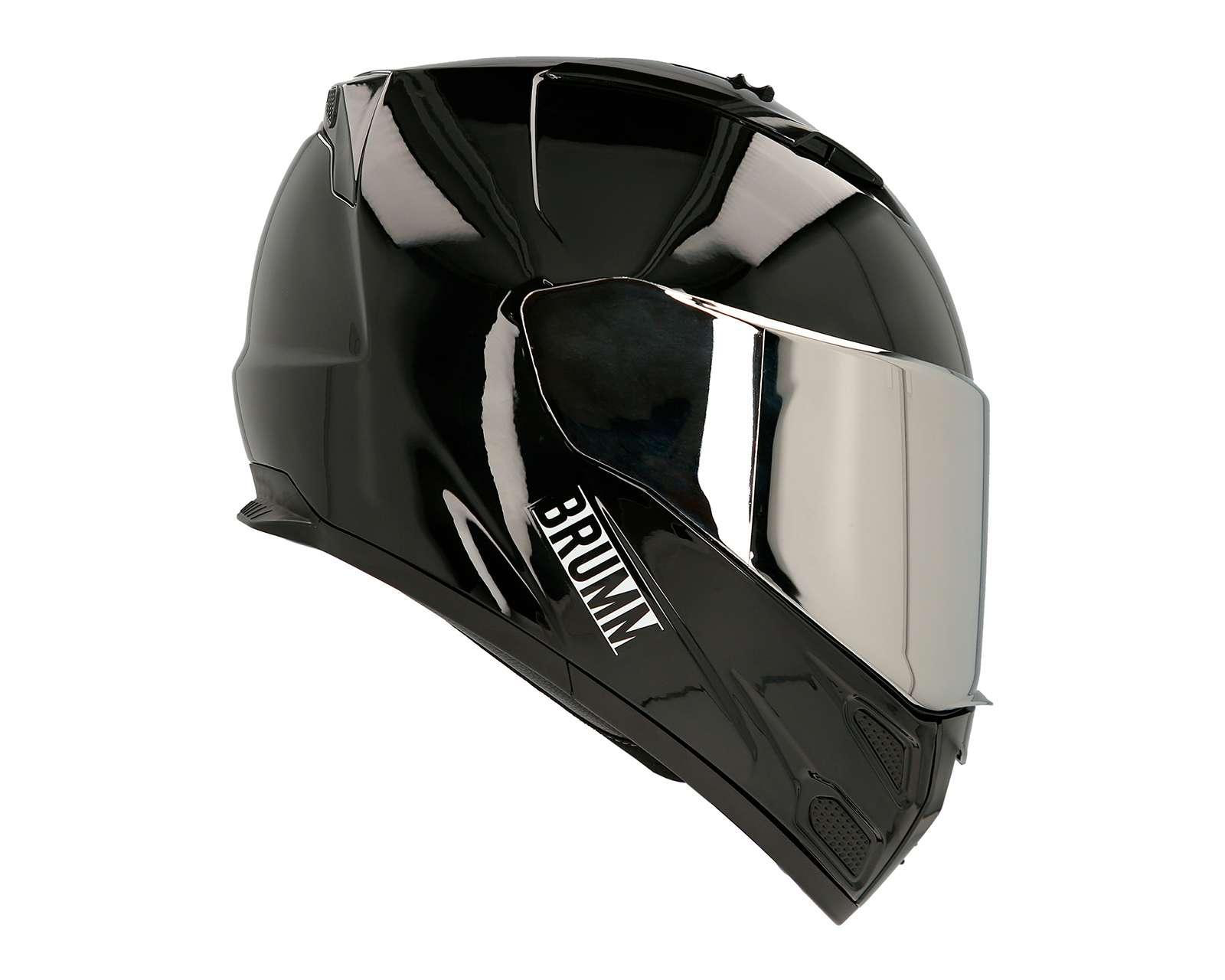 Foto 6 pulgar | Casco para Motociclista Brumm Extragrande Negro