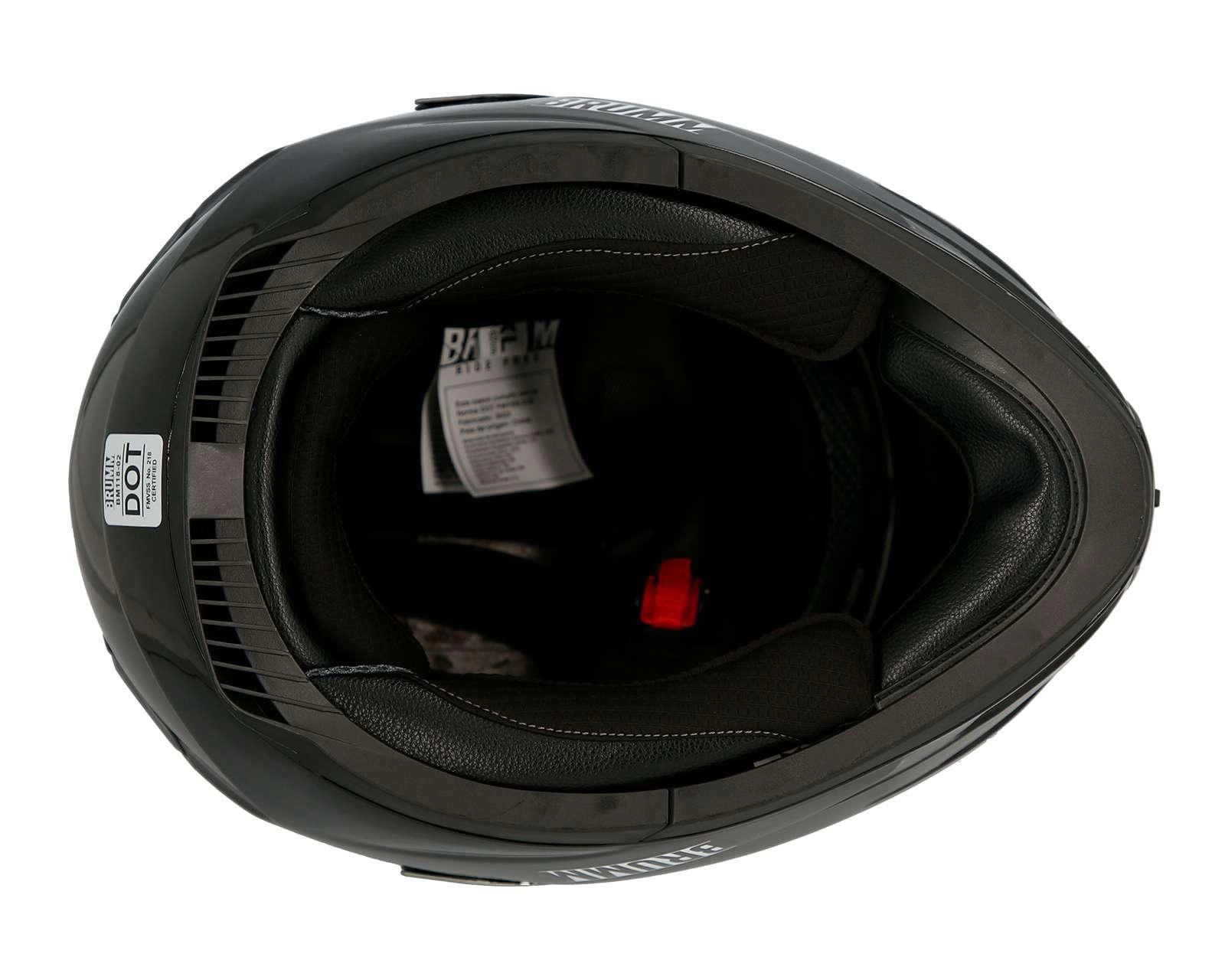 Foto 8 pulgar | Casco para Motociclista Brumm Grande Negro