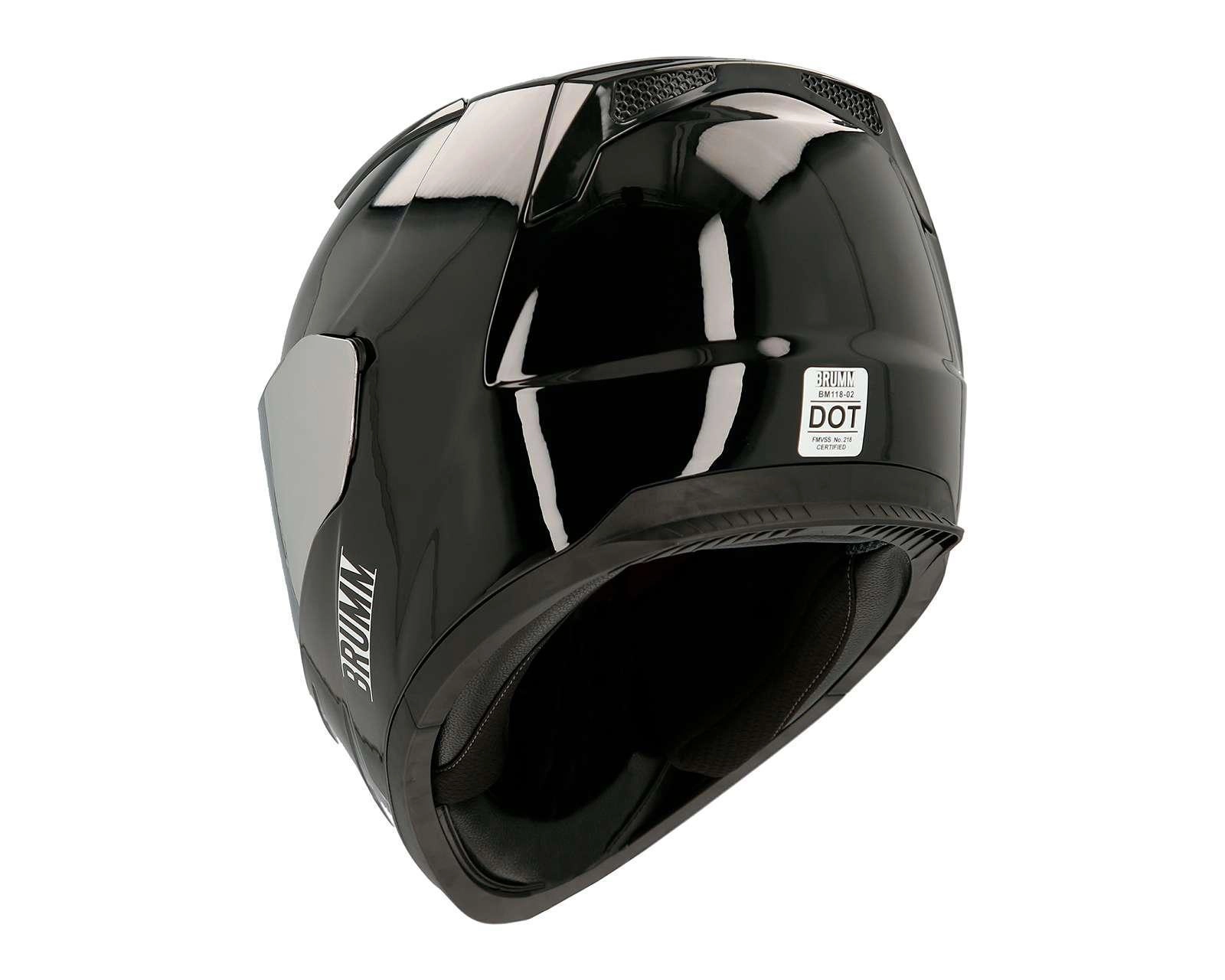 Foto 4 pulgar | Casco para Motociclista Brumm Mediano Negro