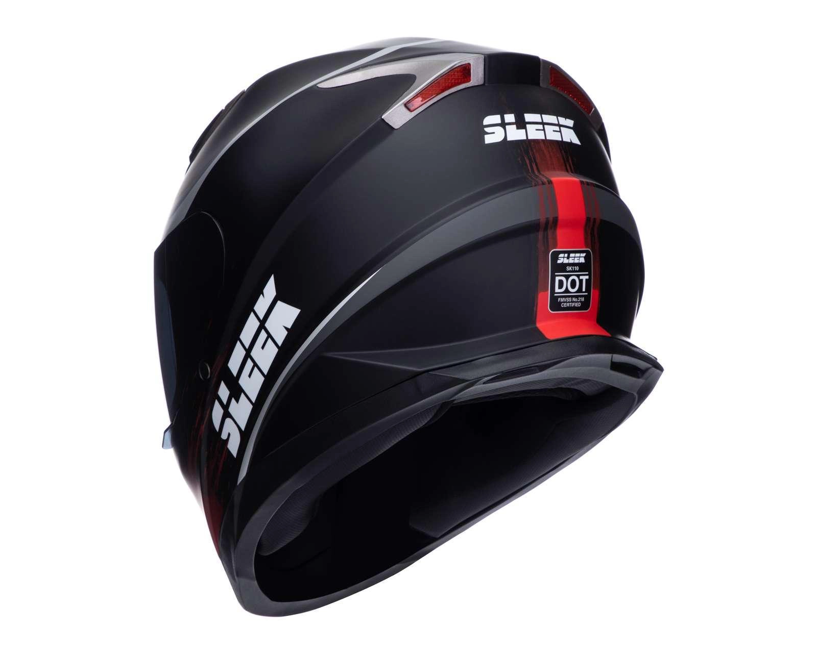 Foto 4 pulgar | Casco para Motociclista Sleek Extragrande Negro