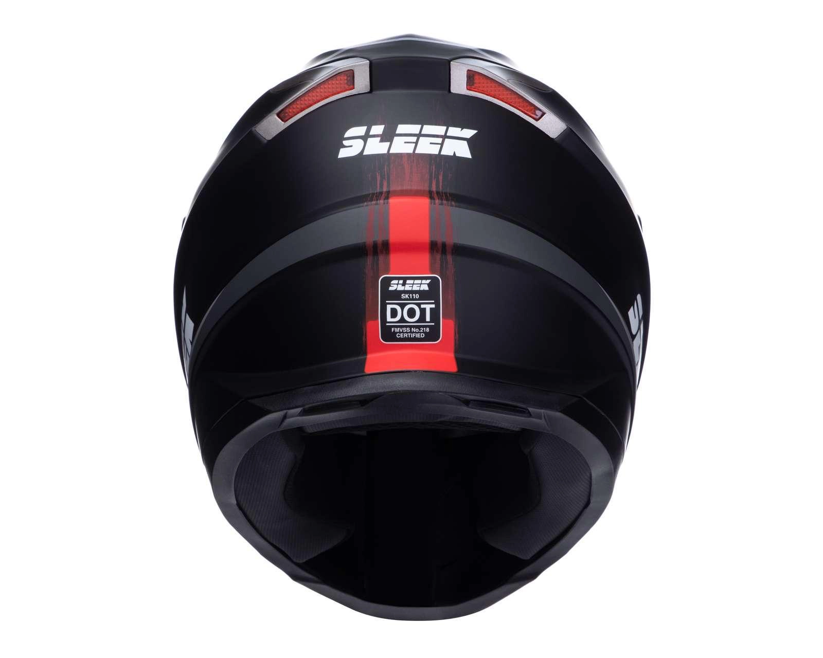 Foto 5 pulgar | Casco para Motociclista Sleek Extragrande Negro