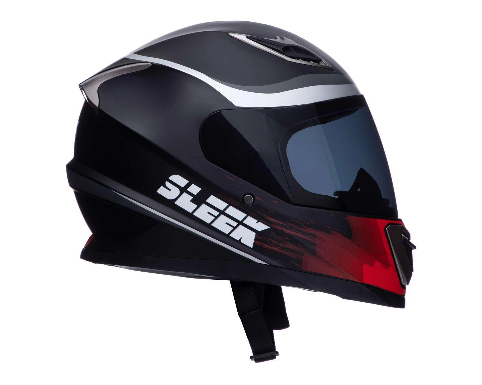 Foto 6 pulgar | Casco para Motociclista Sleek Extragrande Negro