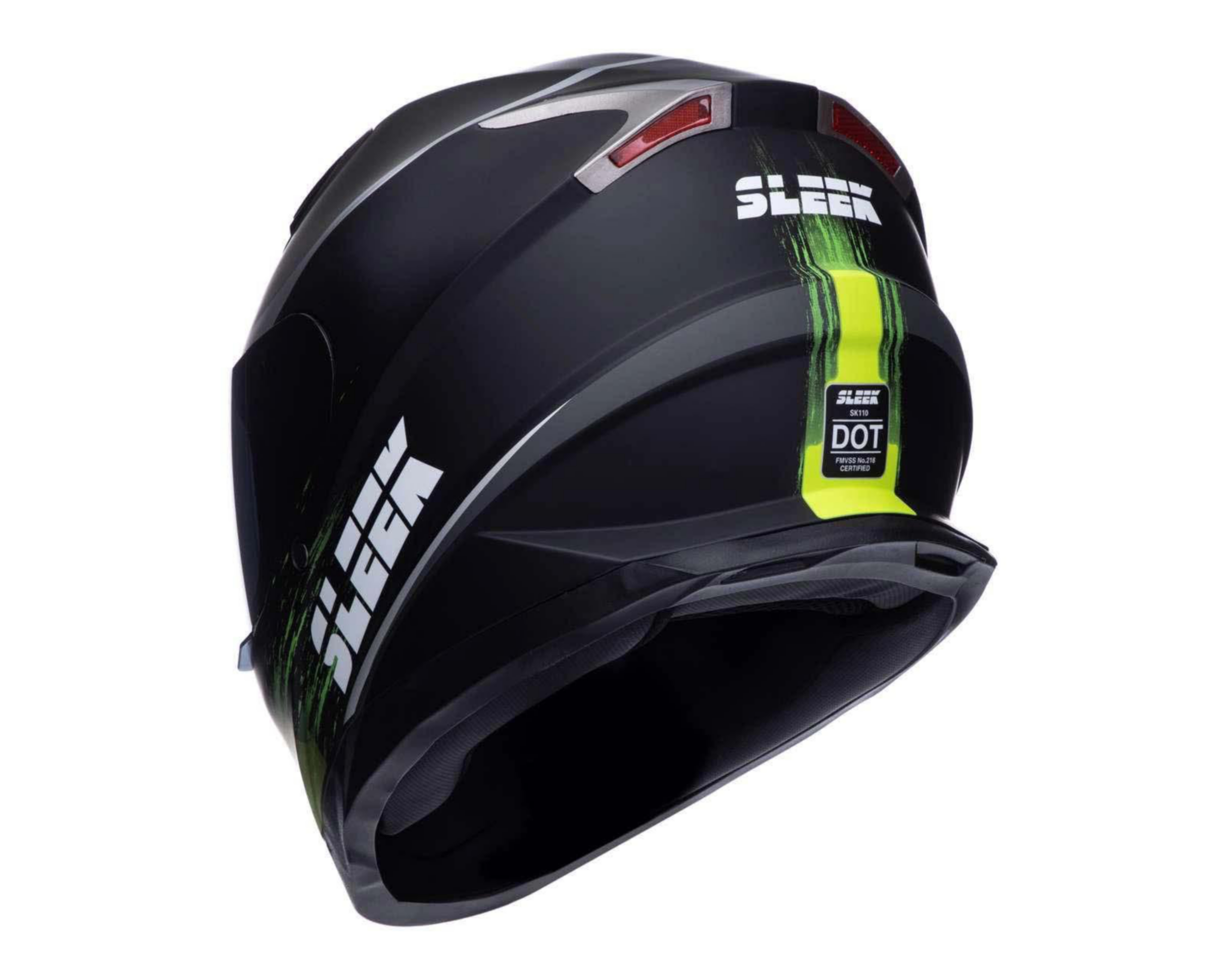 Foto 4 pulgar | Casco para Motociclista Sleek Extragrande Verde