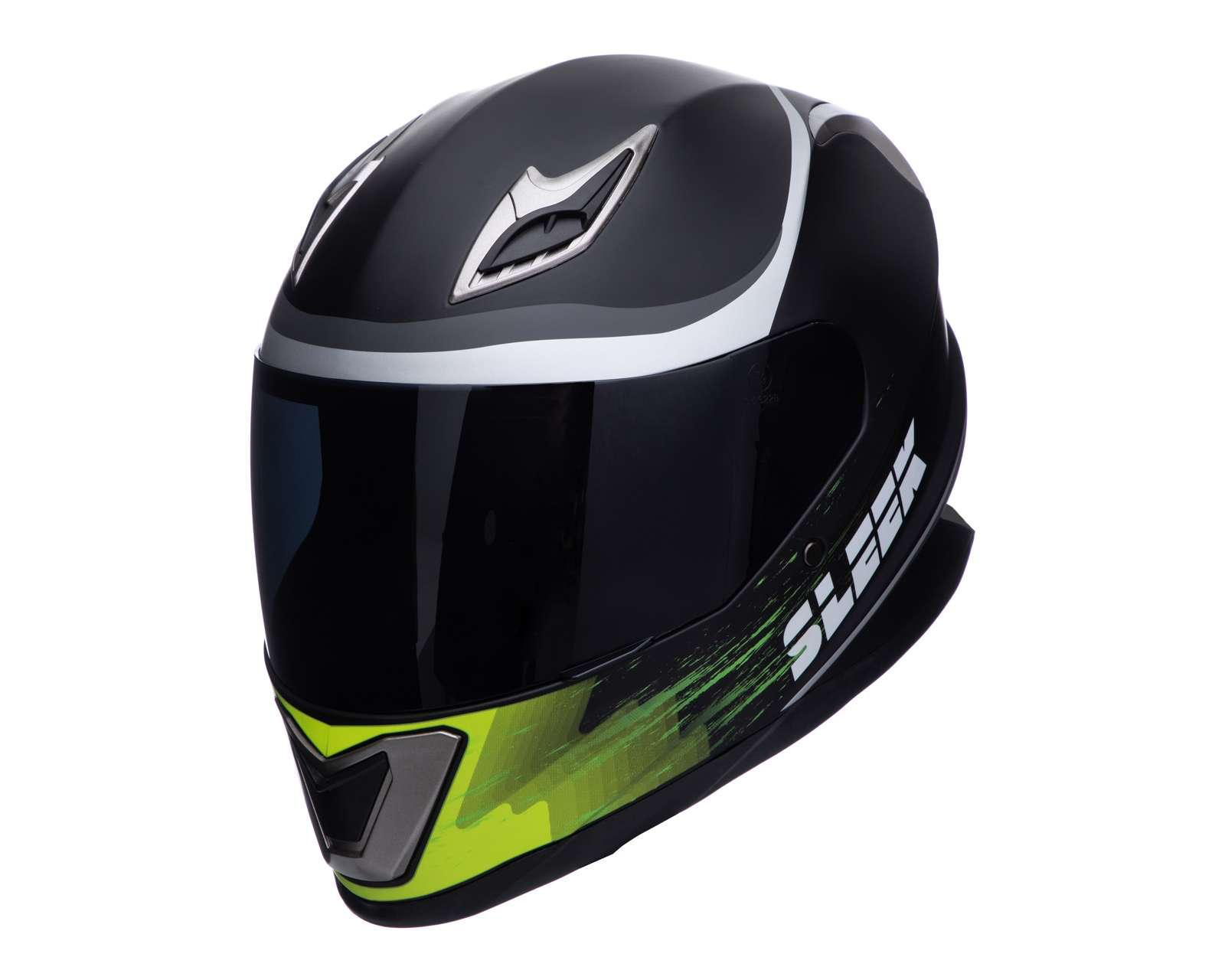 Casco para Motociclista Sleek Grande Verde