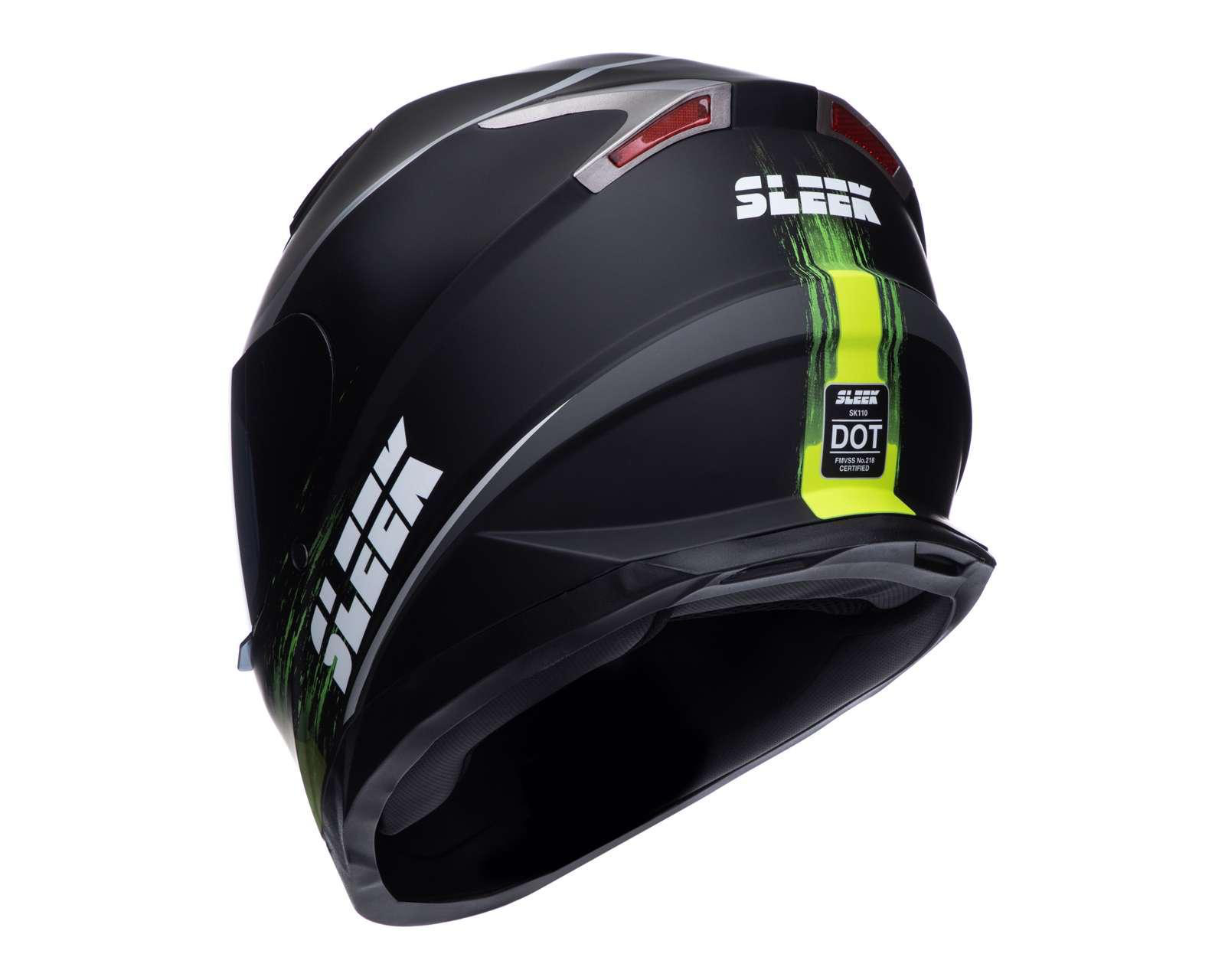 Foto 4 pulgar | Casco para Motociclista Sleek Grande Verde