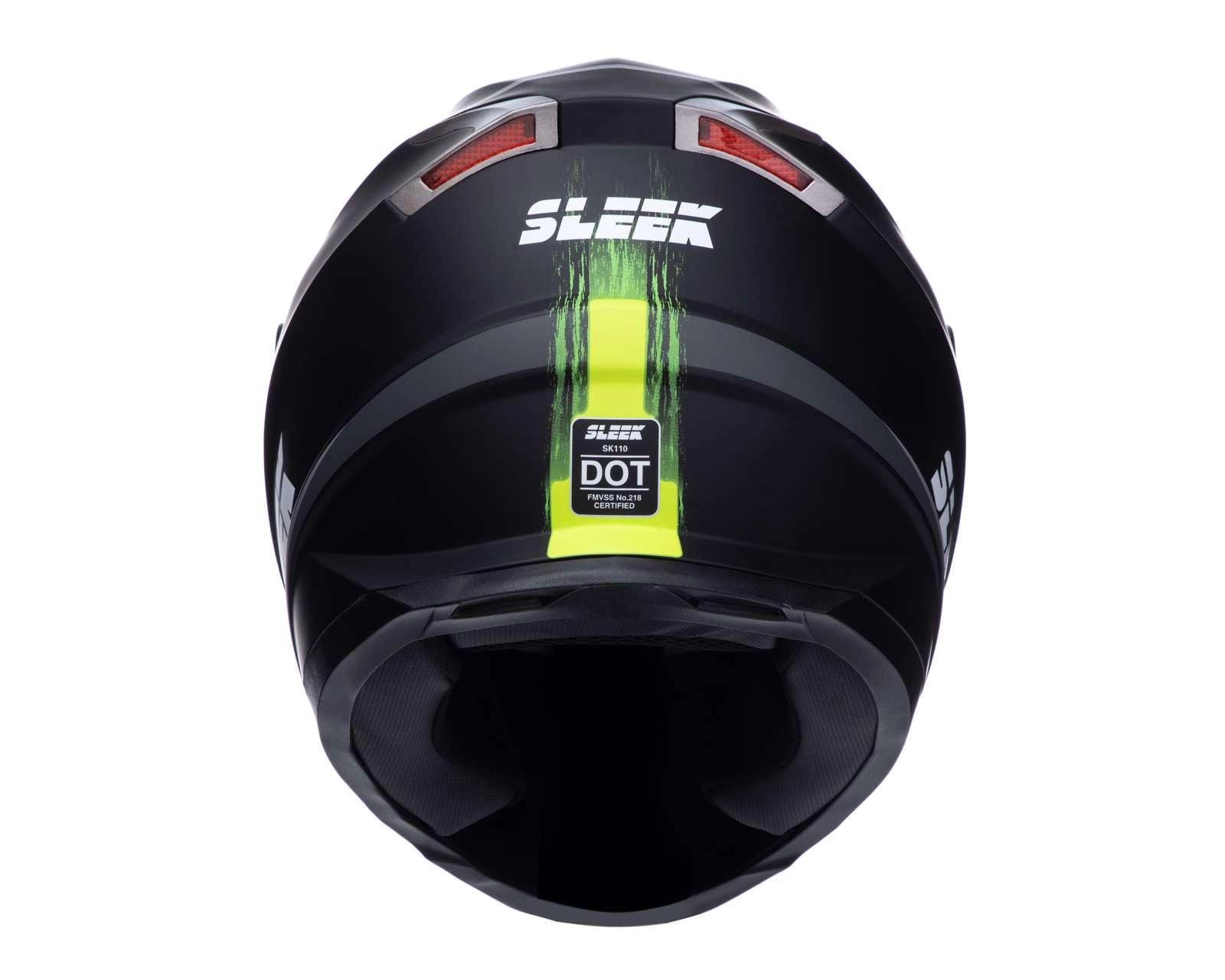 Foto 5 pulgar | Casco para Motociclista Sleek Grande Verde