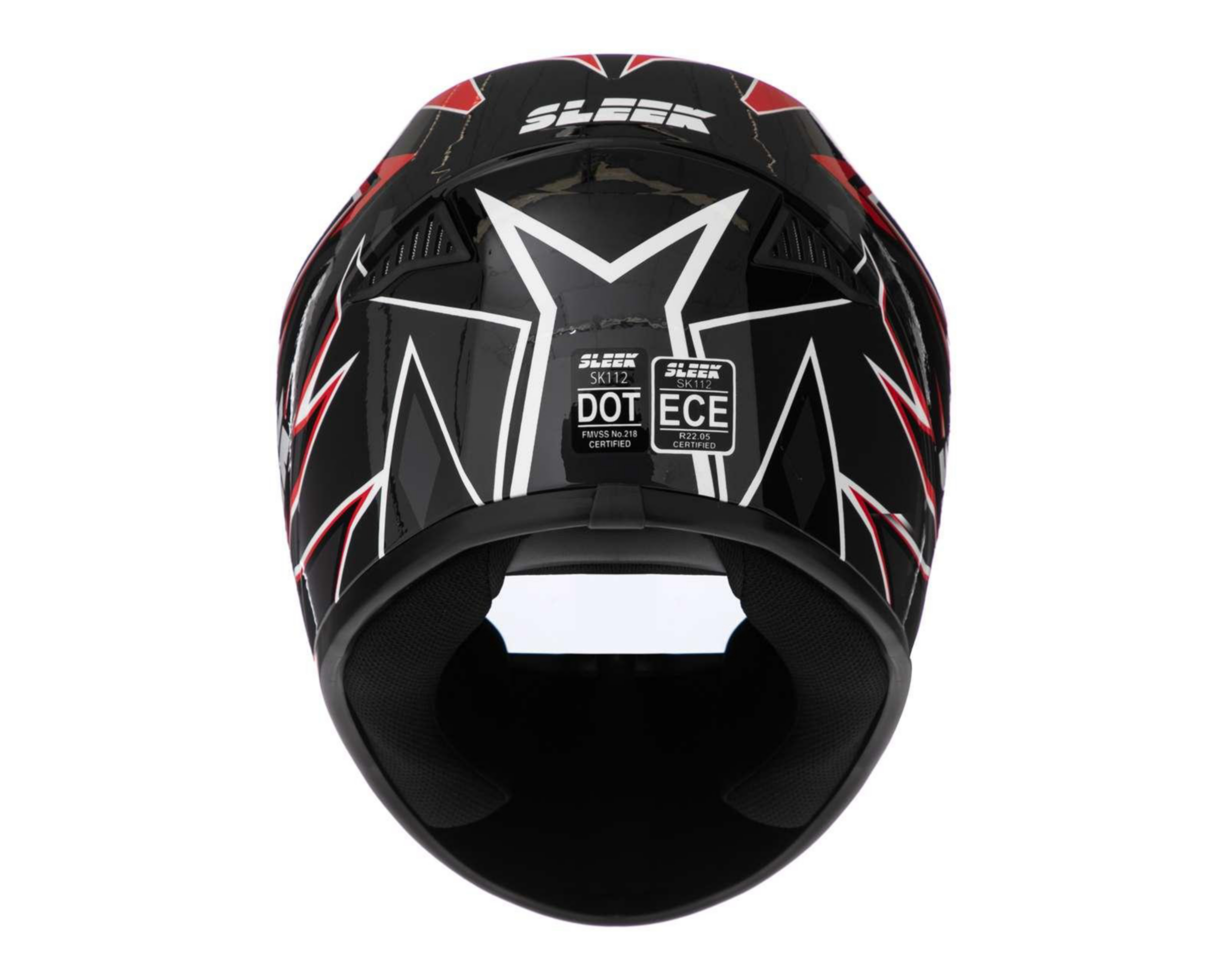 Foto 5 pulgar | Casco para Motociclista Sleek Extragrande Negro