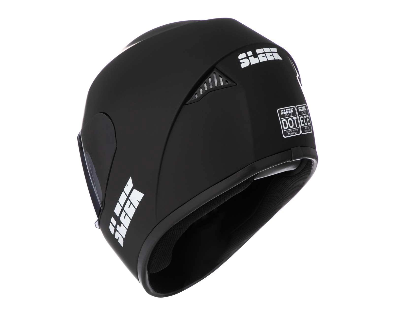 Foto 4 pulgar | Casco para Motociclista Sleek Extragrande Negro