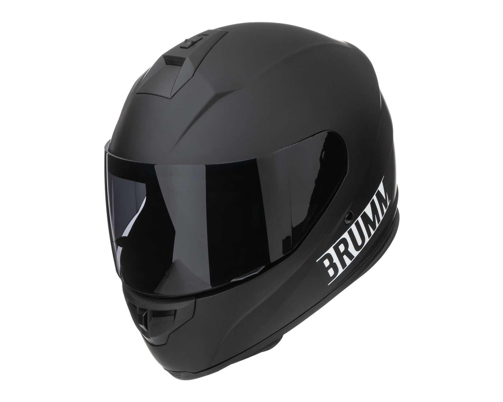Foto 2 pulgar | Casco para Motociclista Brumm Extragrande Abatible Negro