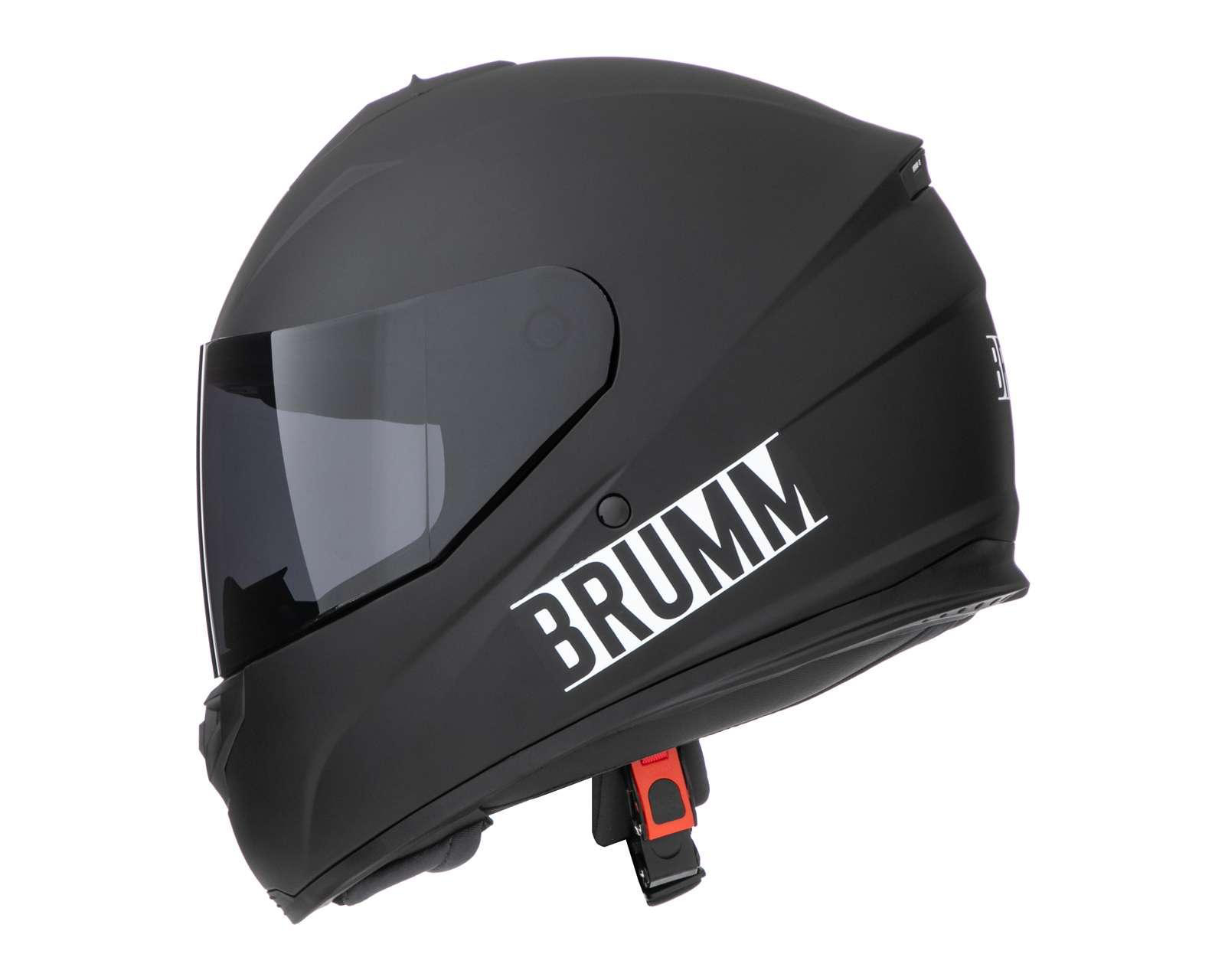 Foto 3 pulgar | Casco para Motociclista Brumm Extragrande Abatible Negro