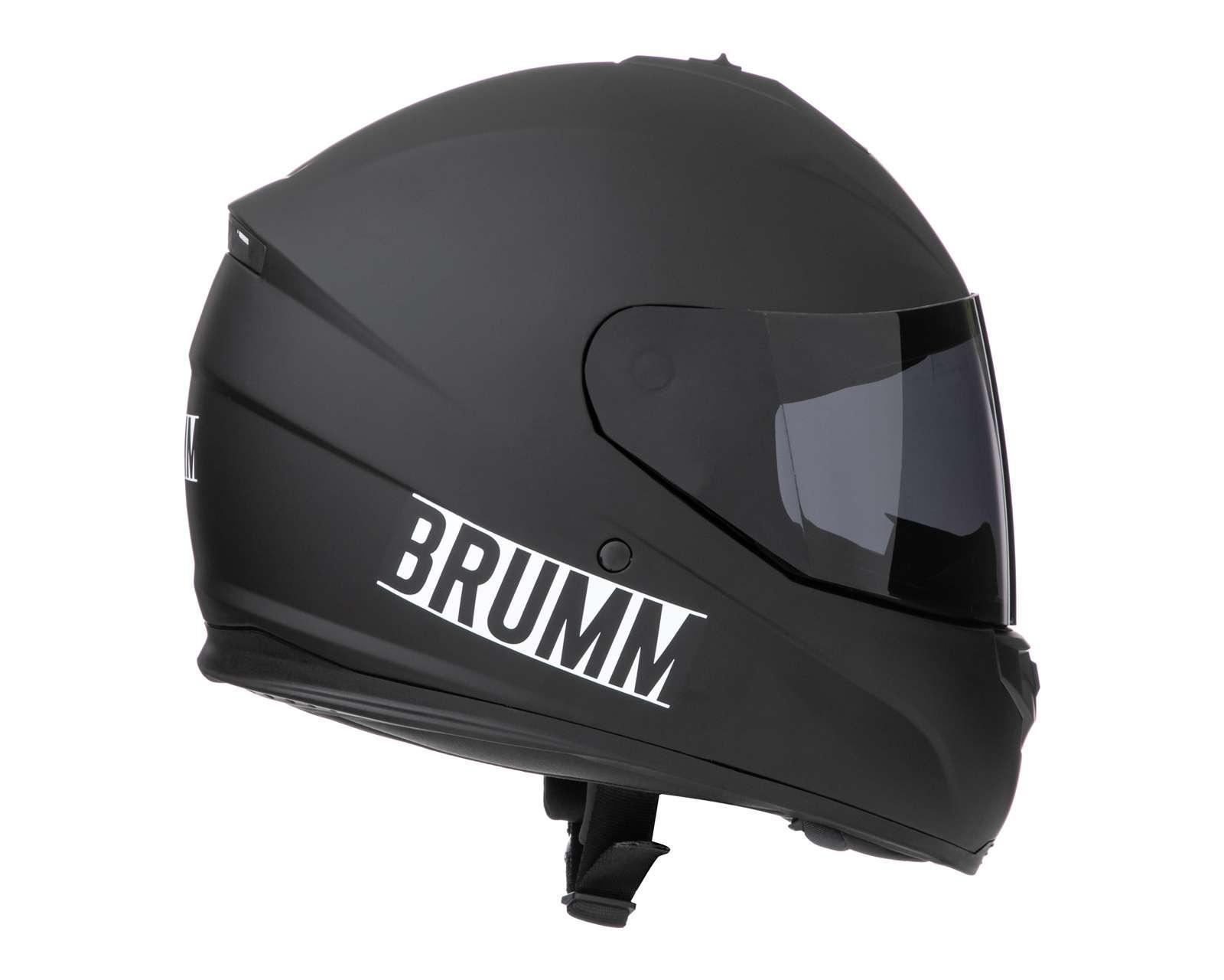 Foto 6 pulgar | Casco para Motociclista Brumm Extragrande Abatible Negro