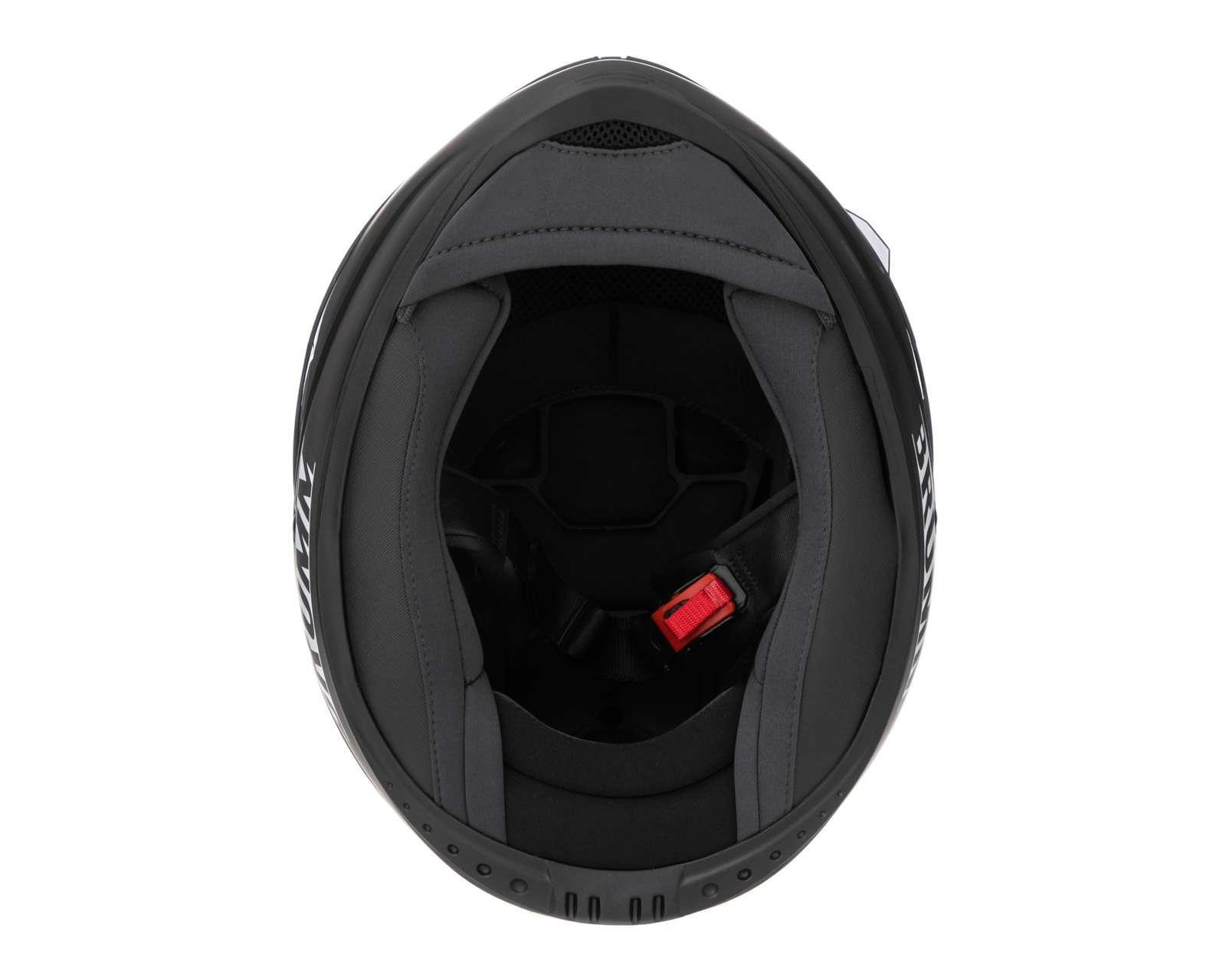 Foto 8 pulgar | Casco para Motociclista Brumm Extragrande Abatible Negro