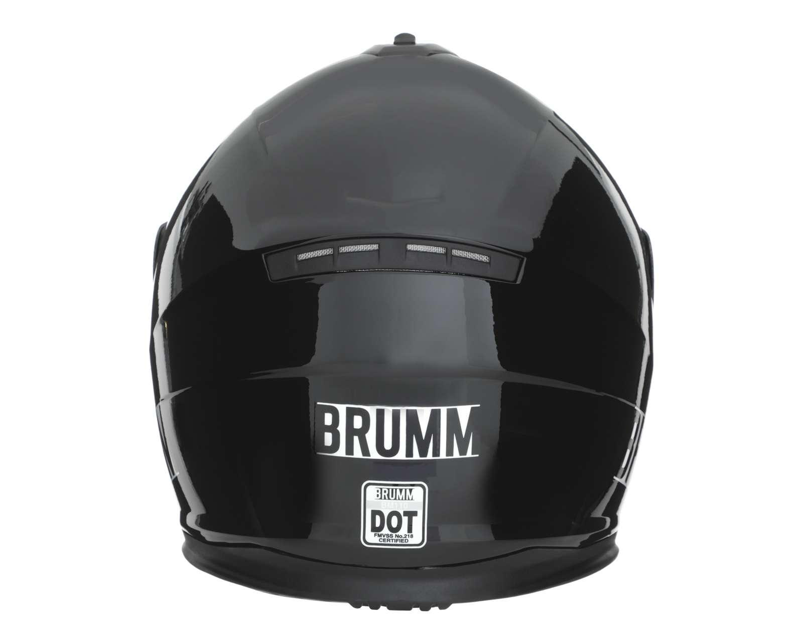 Foto 5 pulgar | Casco para Motociclista Brumm Grande Negro