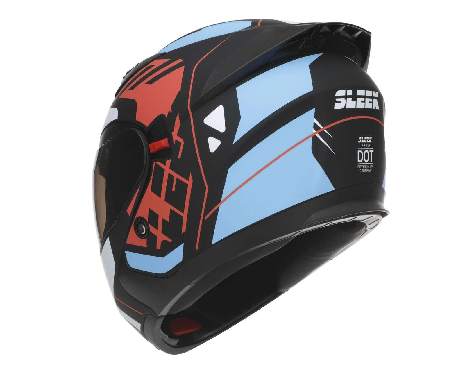 Foto 4 pulgar | Casco para Motociclista Sleek Mediano Anaranjado