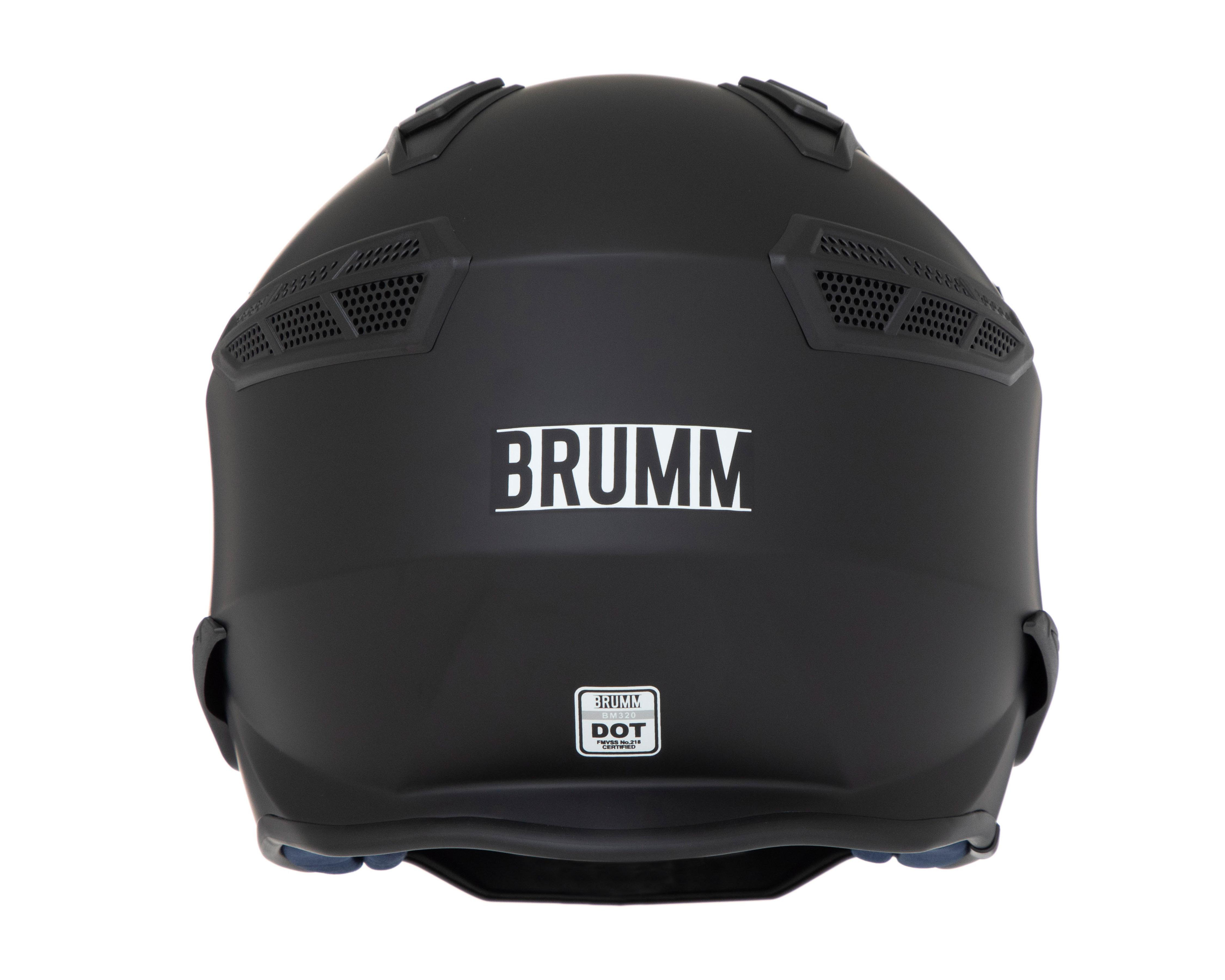 Foto 4 pulgar | Casco para Motociclista Brumm Extragrande Negro