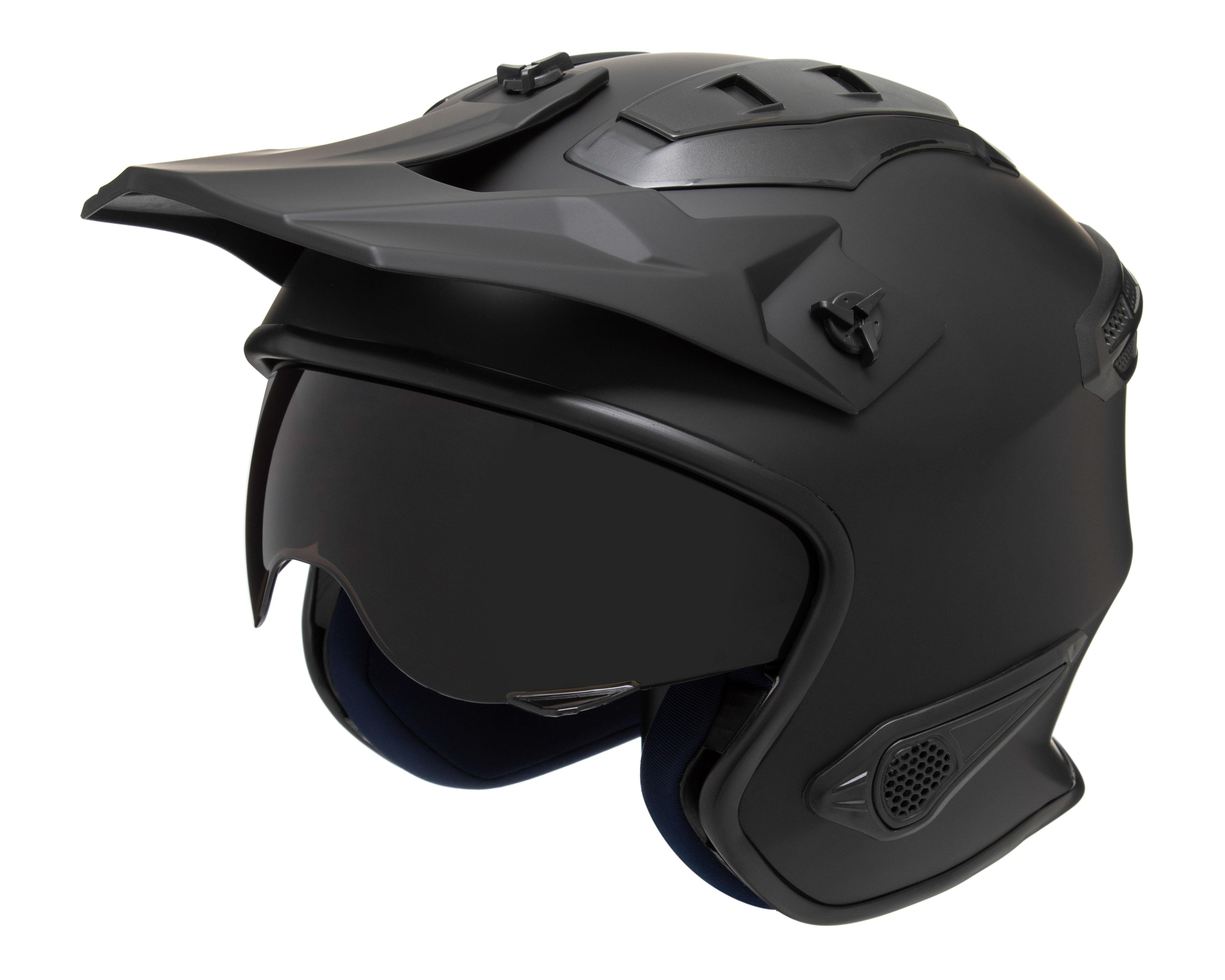 Foto 8 pulgar | Casco para Motociclista Brumm Extragrande Negro