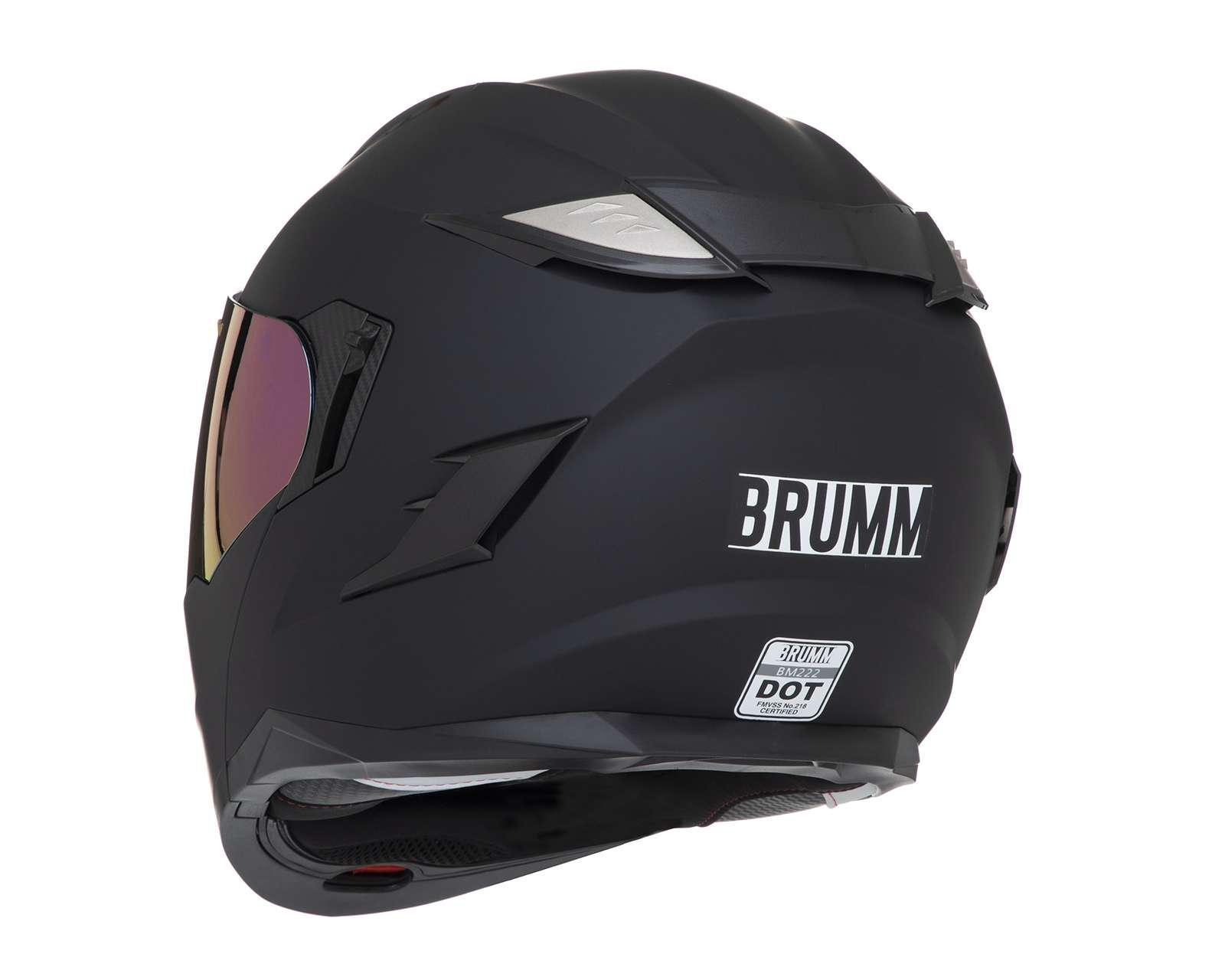 Foto 4 pulgar | Casco para Motociclista Brumm Extra Grande Negro