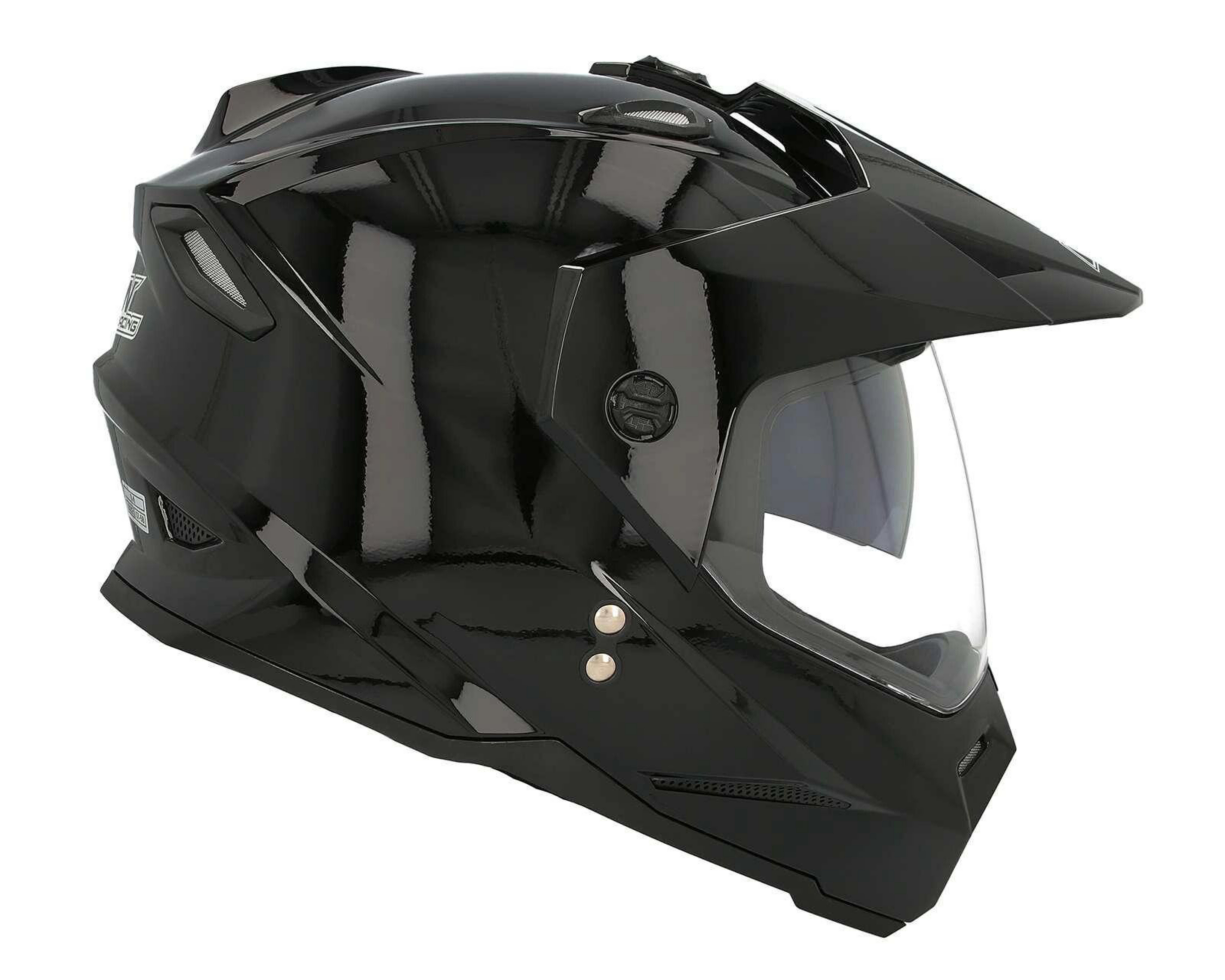 Foto 6 pulgar | Casco para Motociclista Iron Racing Cross Mediano Negro