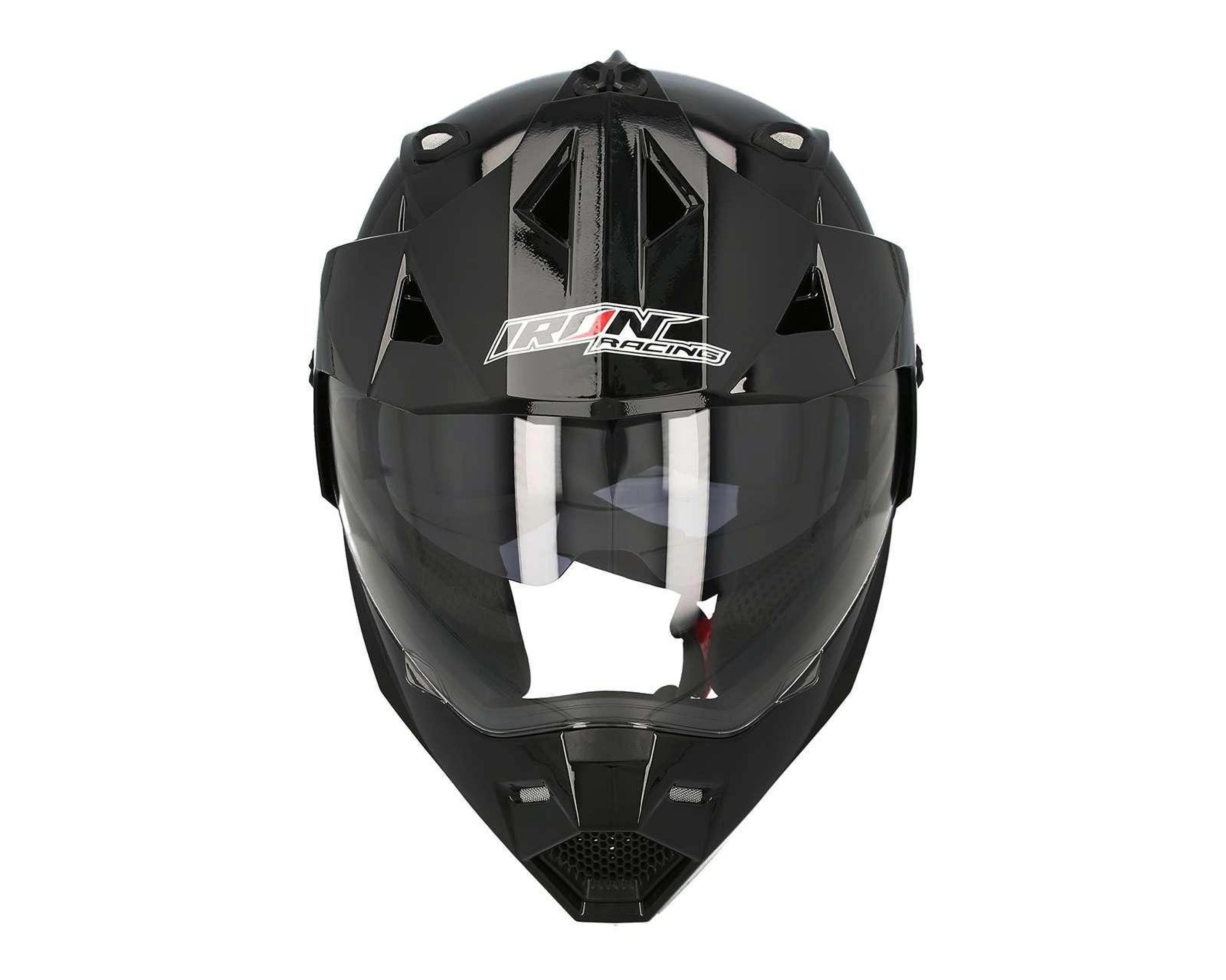 Foto 6 | Casco para Motociclista Iron Racing Cross Mediano Negro