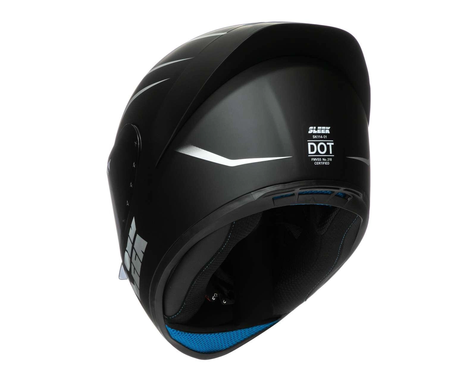 Foto 4 pulgar | Casco para Motociclista Sleek Extragrande Negro