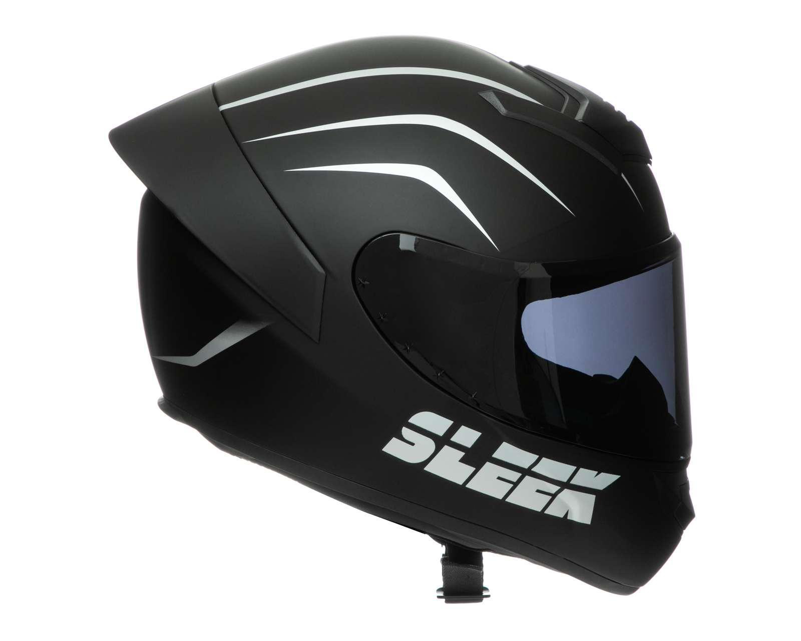 Foto 6 pulgar | Casco para Motociclista Sleek Extragrande Negro