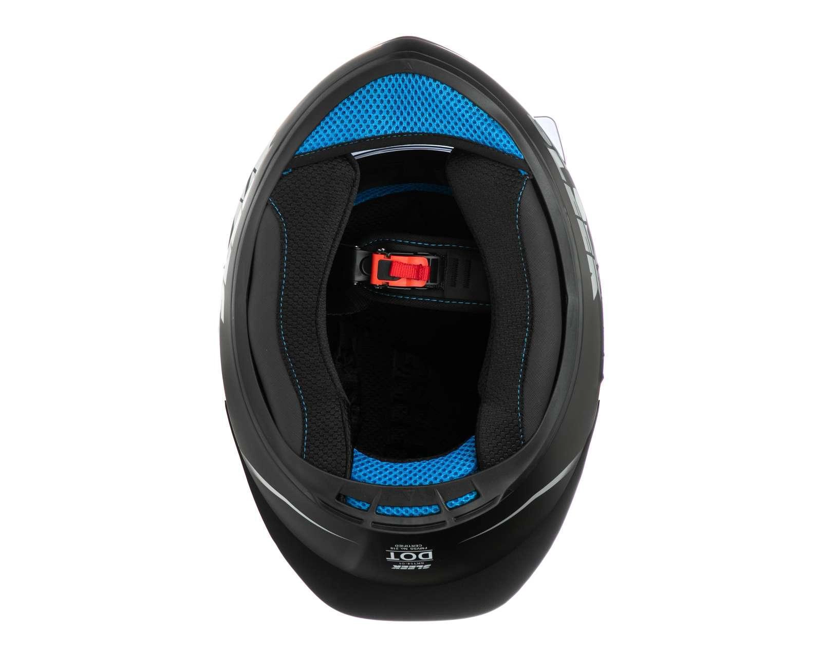 Foto 8 pulgar | Casco para Motociclista Sleek Extragrande Negro