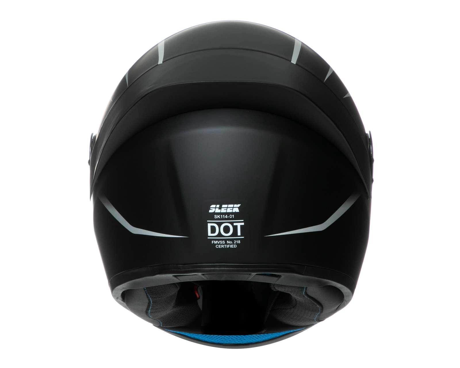 Foto 5 pulgar | Casco para Motociclista Sleek Grande Negro