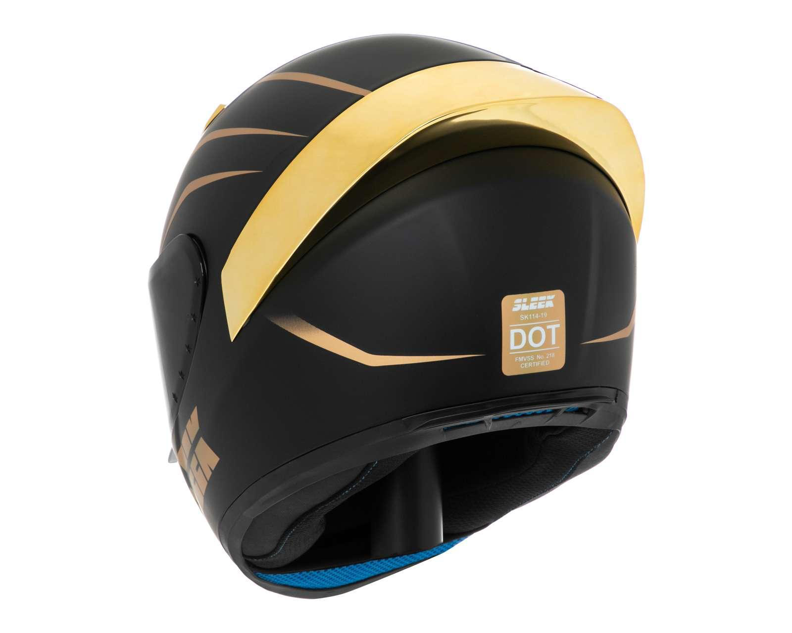 Foto 4 pulgar | Casco para Motociclista Sleek Mediano Negro