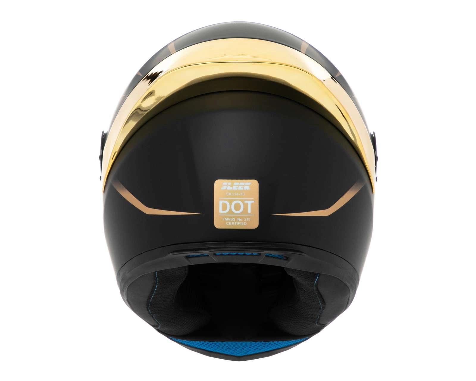 Foto 5 pulgar | Casco para Motociclista Sleek Mediano Negro