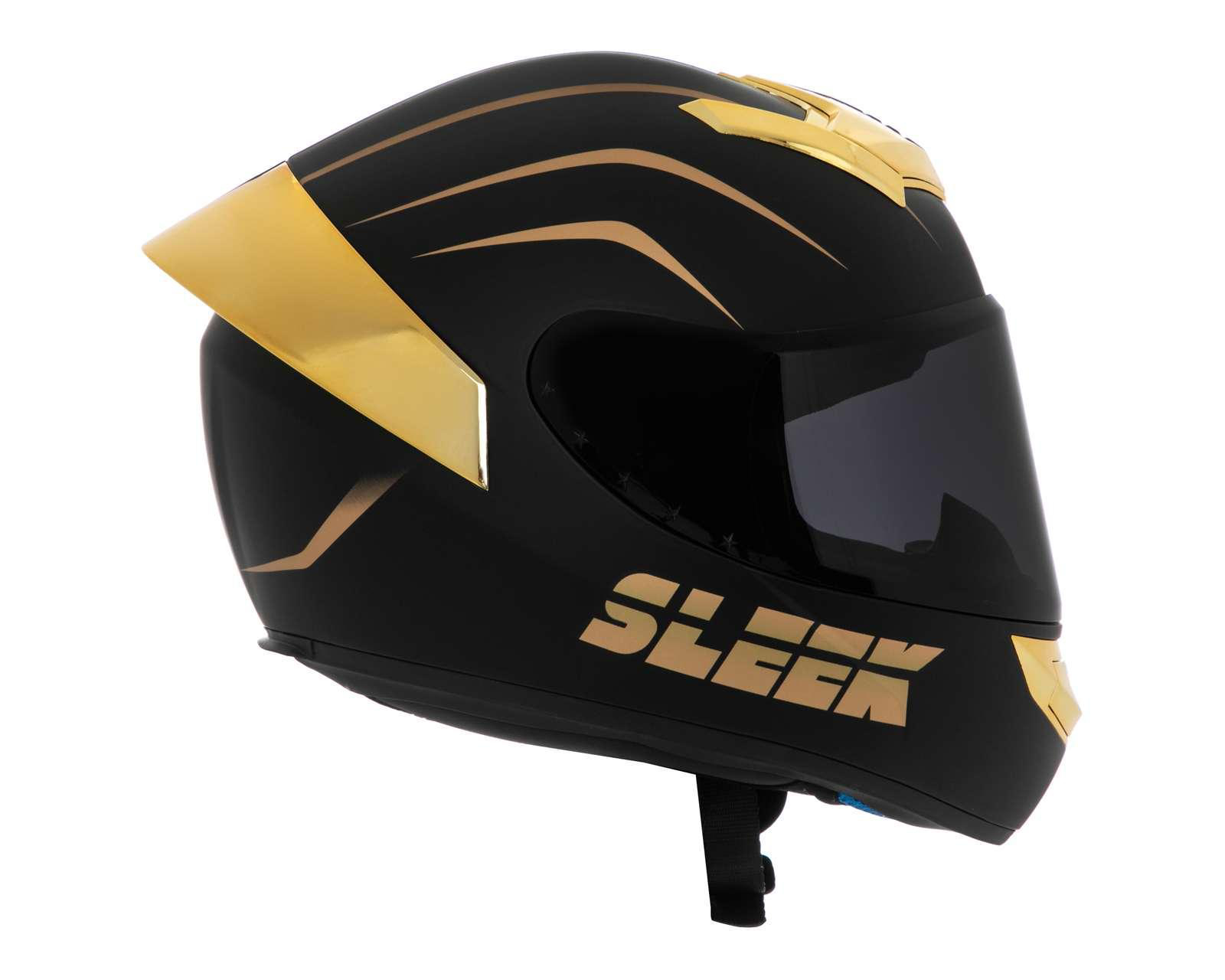 Foto 6 pulgar | Casco para Motociclista Sleek Mediano Negro