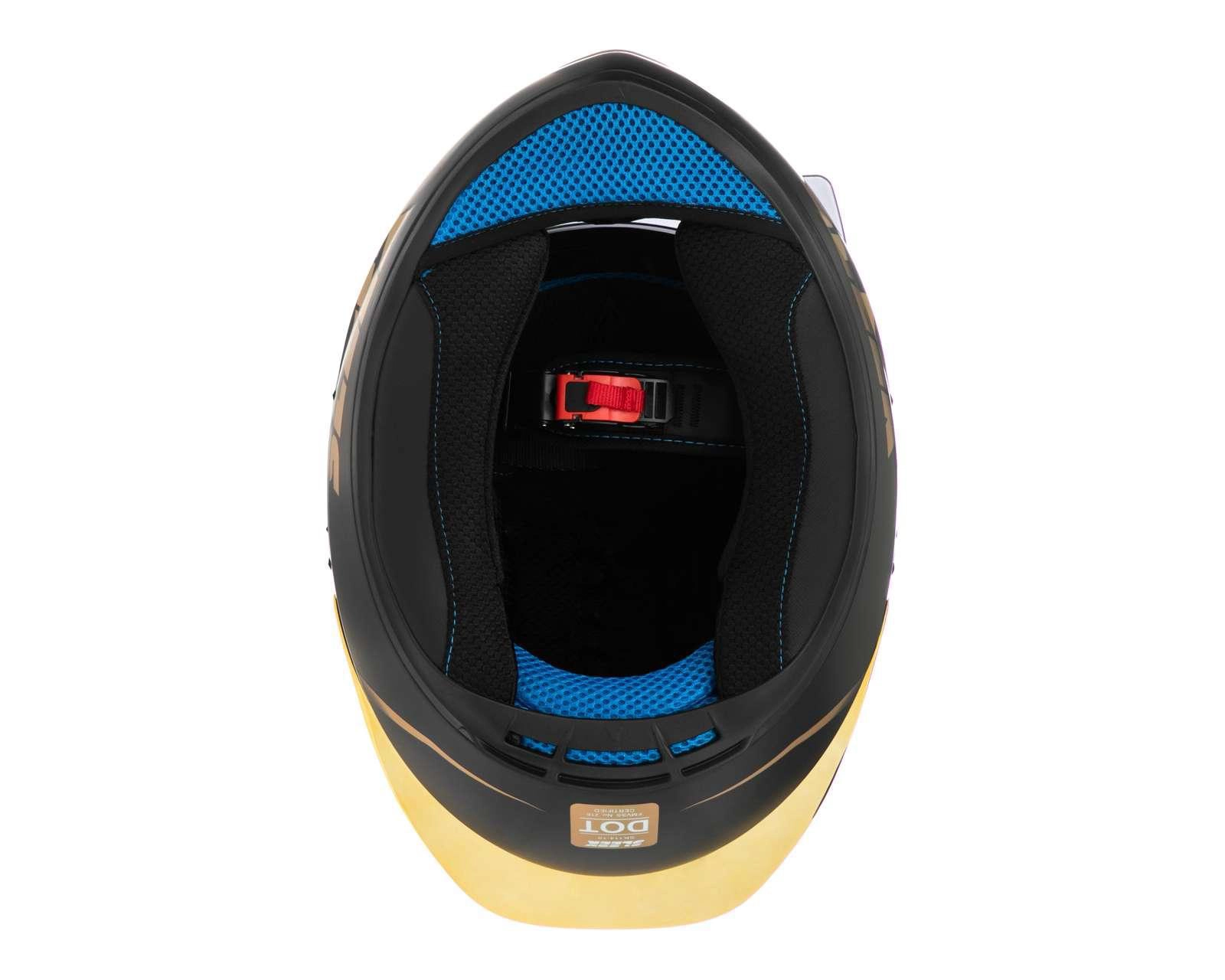 Foto 8 pulgar | Casco para Motociclista Sleek Mediano Negro