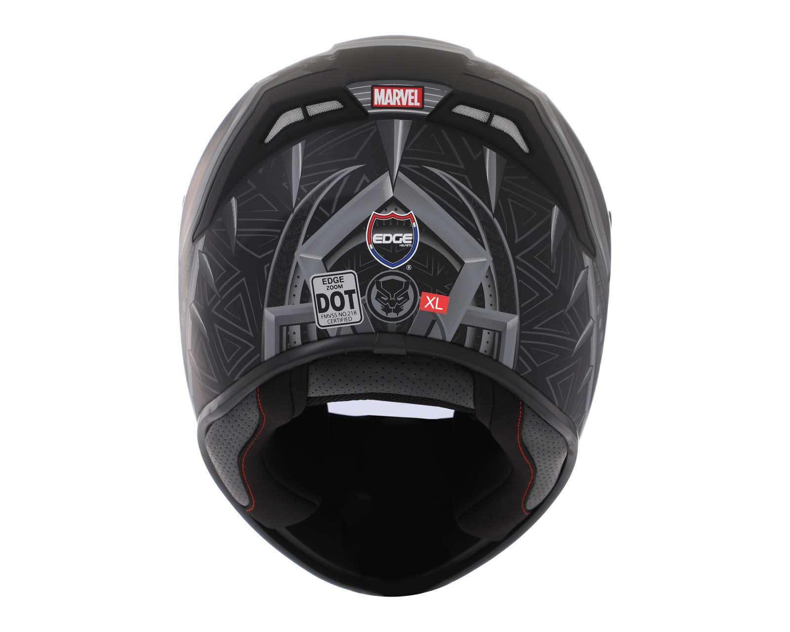 Foto 6 pulgar | Casco para Motociclista Edge Extragrande Black Panther Negro