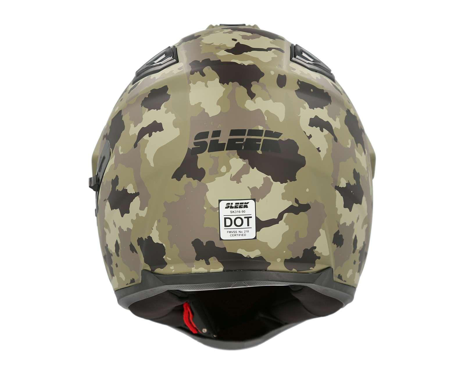 Foto 5 pulgar | Casco para Motociclista Sleek Mediano Verde