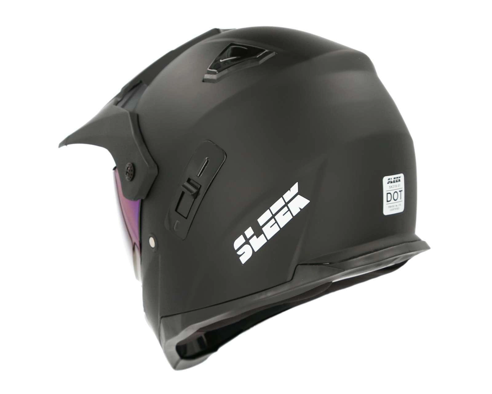 Foto 4 pulgar | Casco para Motociclista Sleek Grande Negro