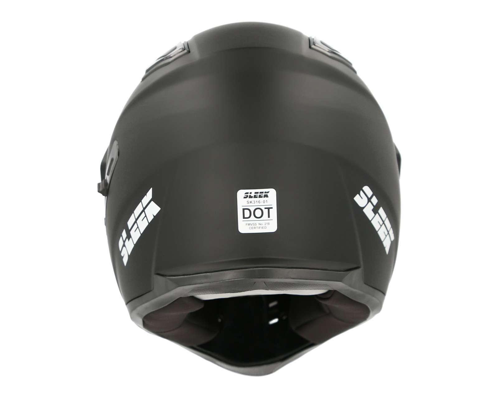 Foto 5 pulgar | Casco para Motociclista Sleek Grande Negro