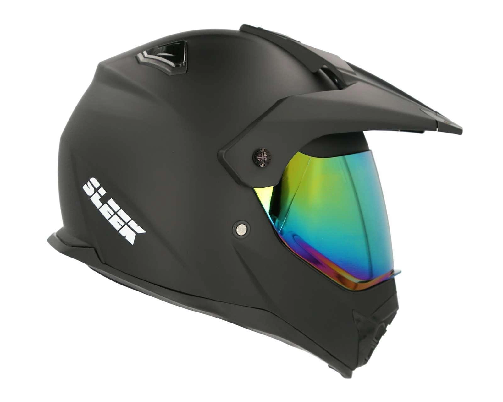 Foto 6 pulgar | Casco para Motociclista Sleek Extragrande Negro